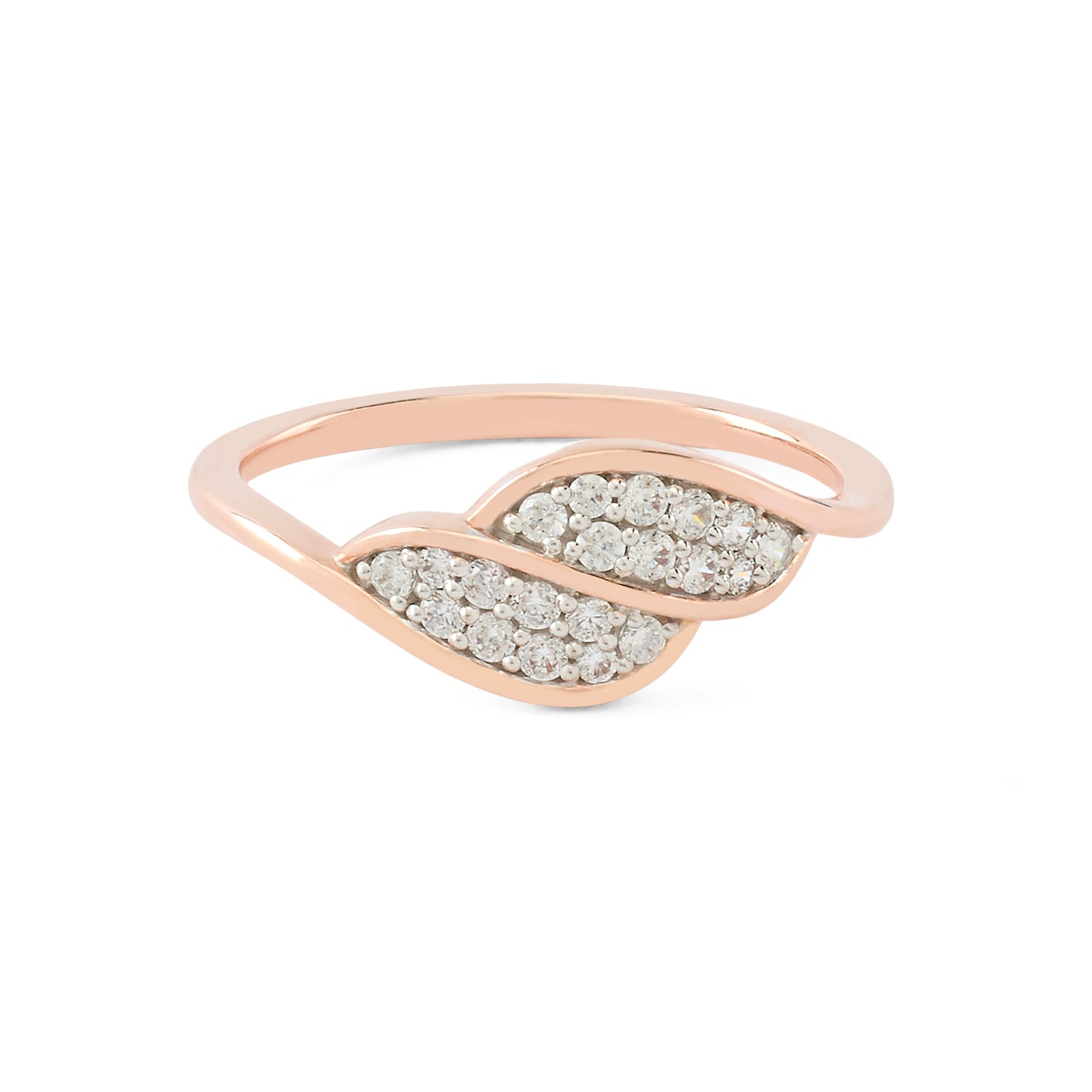 Dual Leaf Open Ring for Women