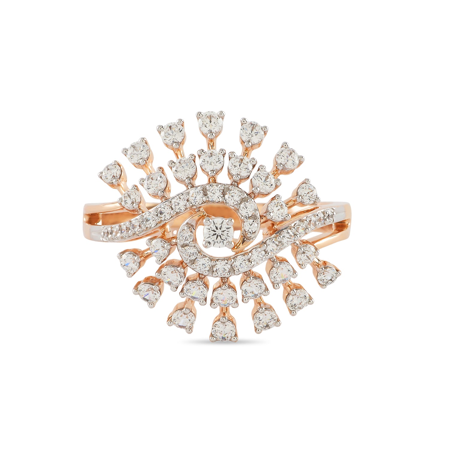 Nature-Inspired Leaf Cluster Ring With Contemporary Design