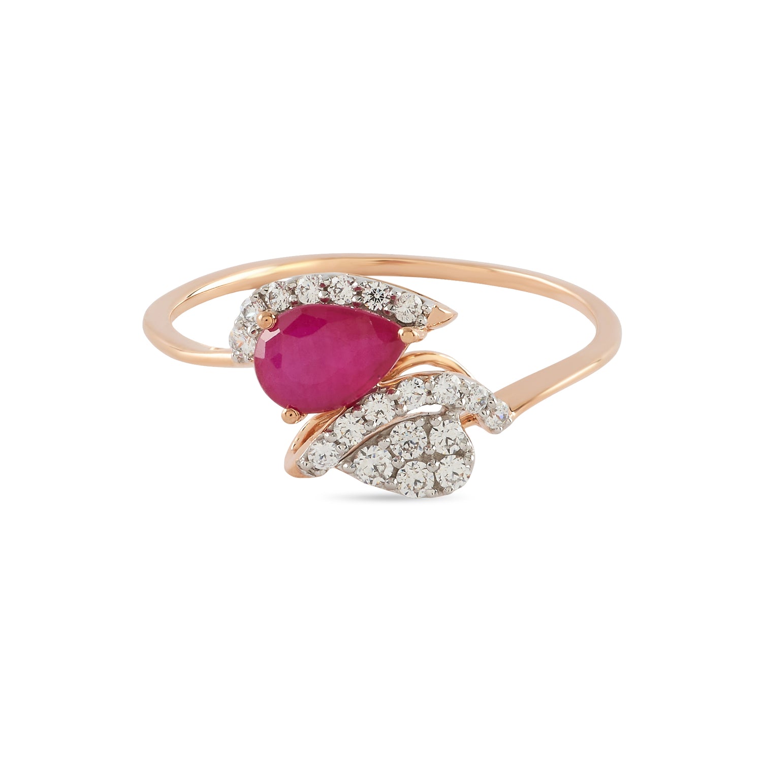 Dual Accent Curved Band Ring for Women