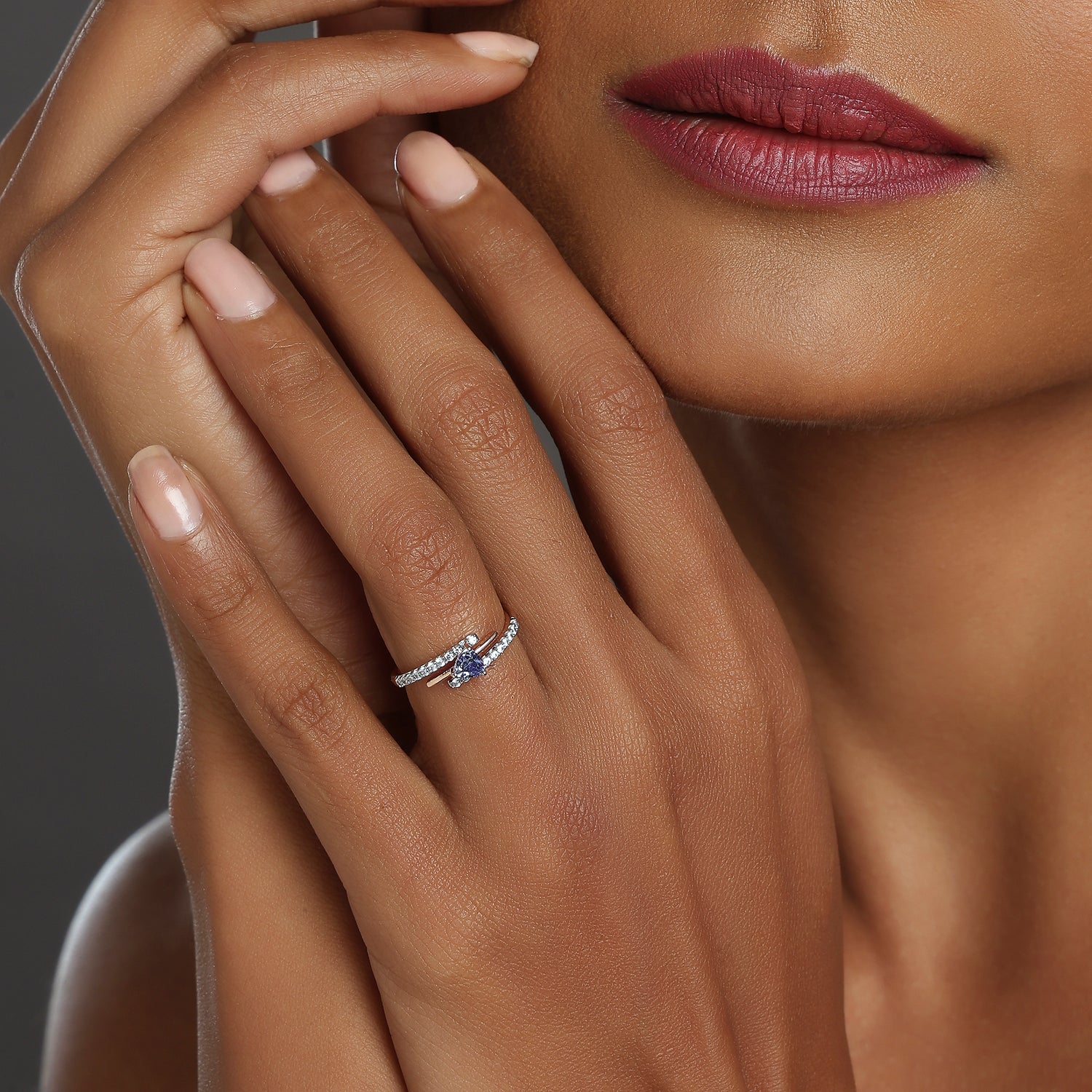 Triangular Accent Modern Ring for Women
