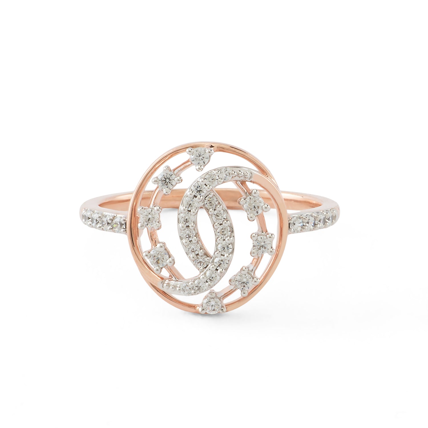 Radiant Intertwined Infinity Ring with Sparkling Accent Stones