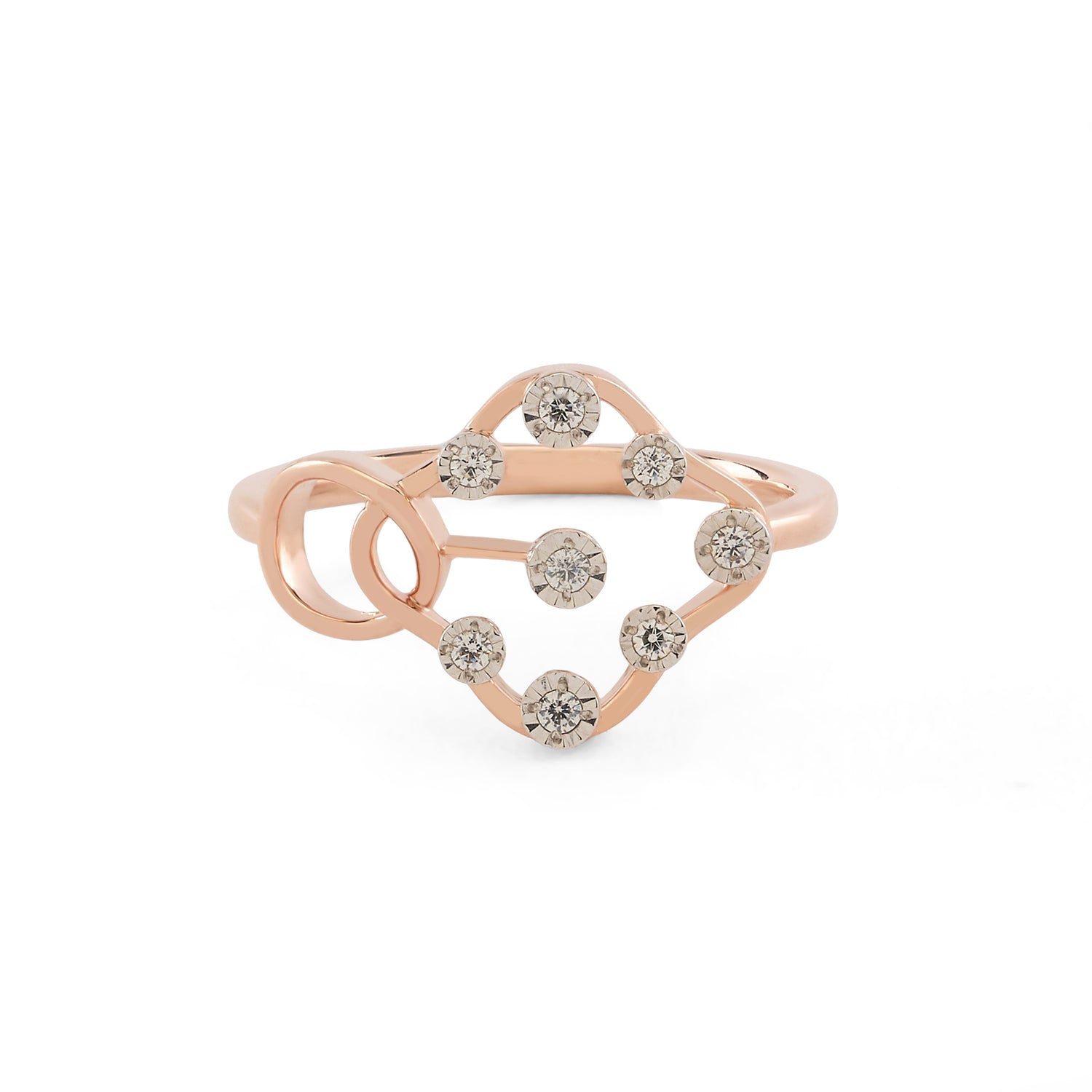 Elegant Open Heart Ring with Sparkling Accents