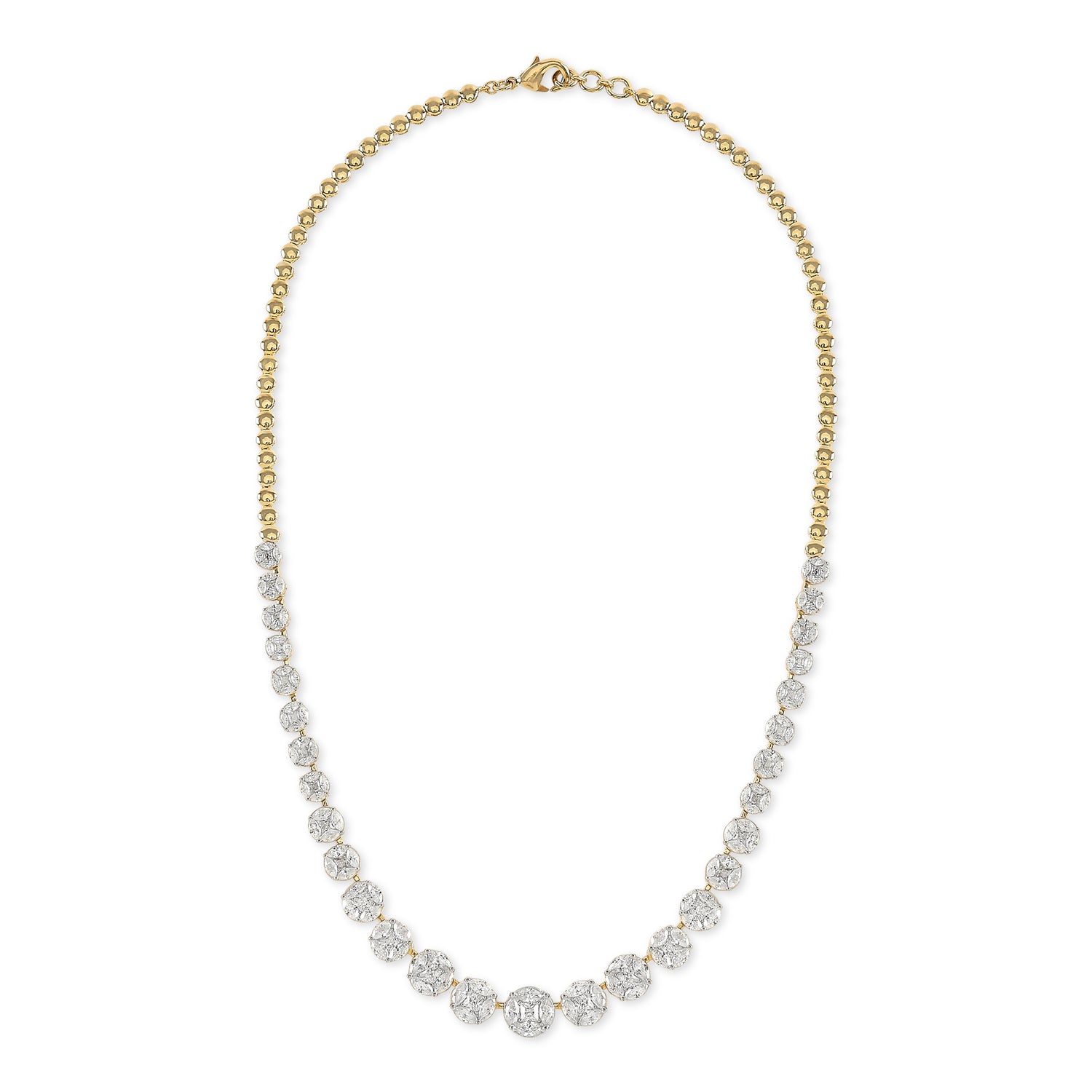 A Timeless Circle Cascade Necklace with Graceful Graduated Detailing