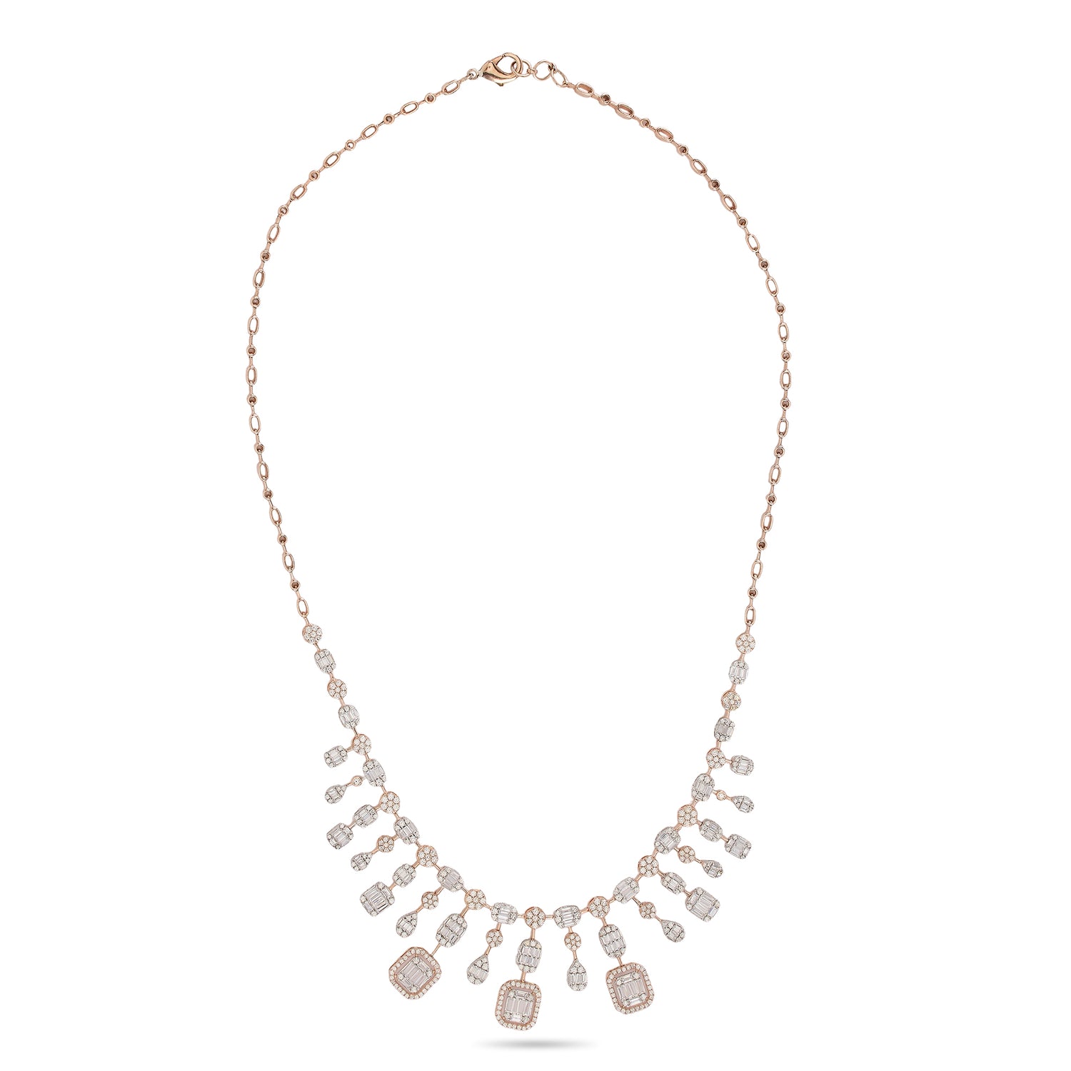 A Luminous Cascade of Grace in a Refined Statement Necklace