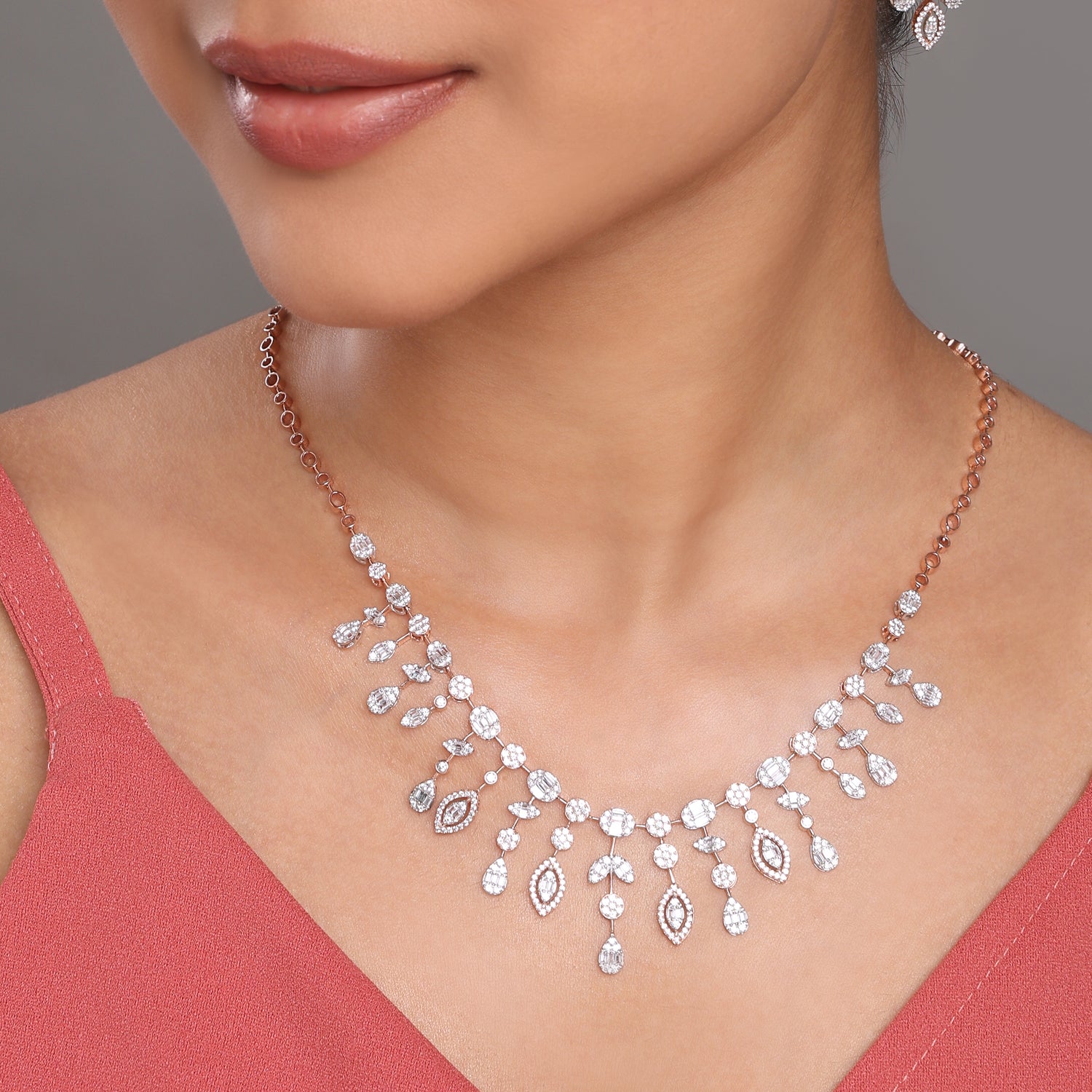 A Delicate Dance of Light in an Elegant Necklace