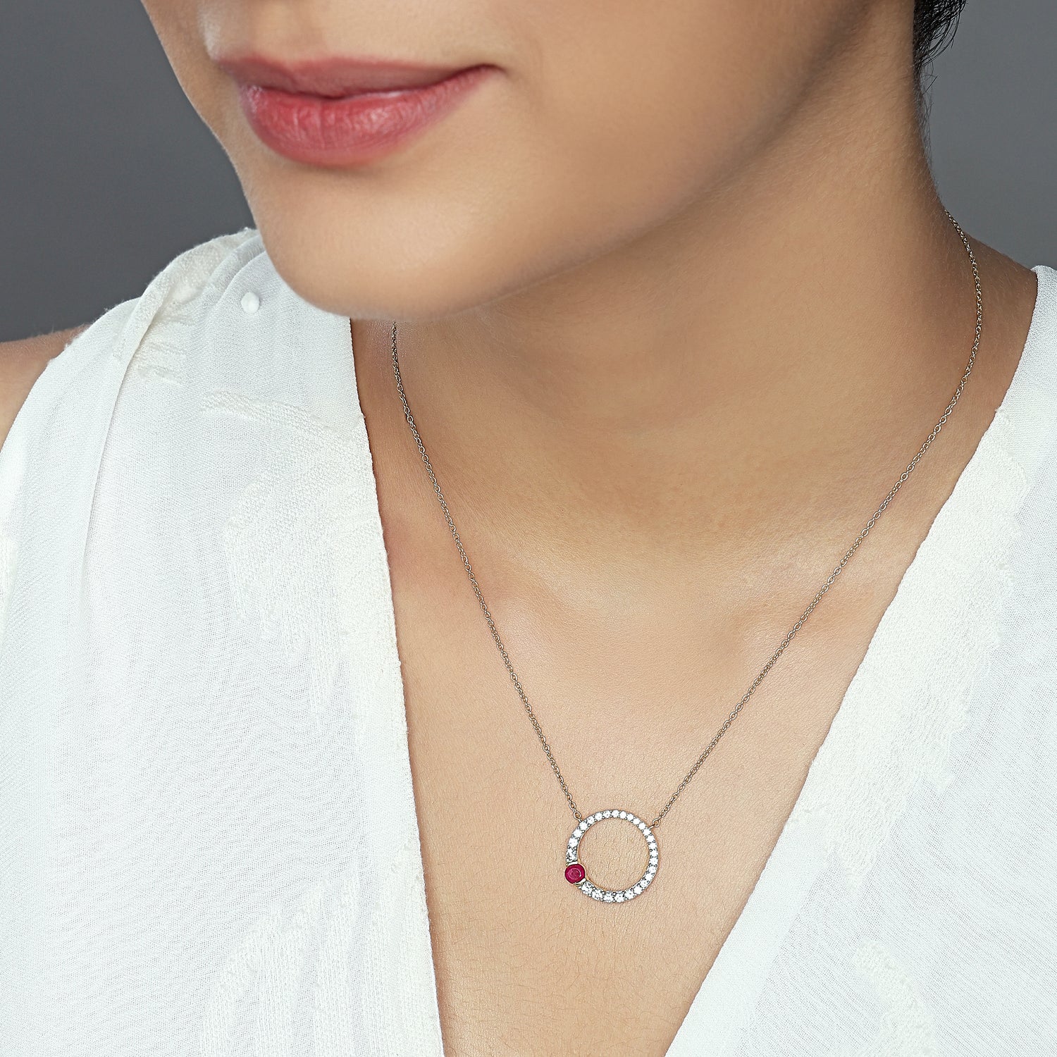 Celestial Circle Pendant Necklace with Timeless Symbolic Grace