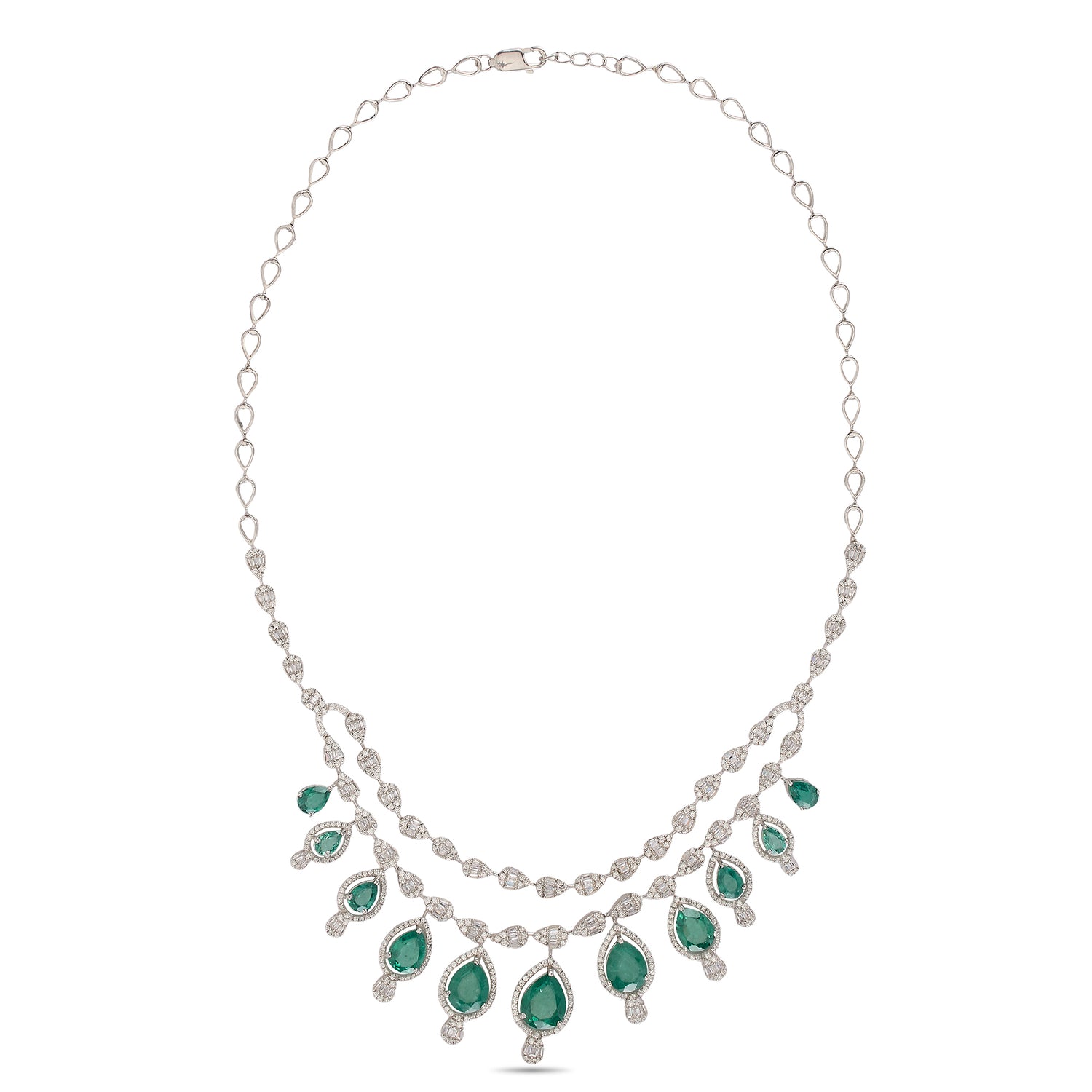 A Radiant Symphony of Elegance in a Layered Statement Necklace