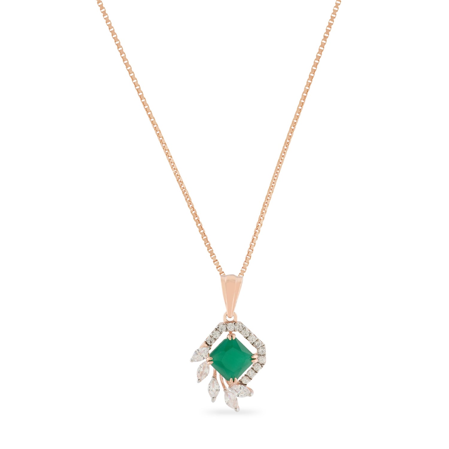 Whispering Garden Elegance Pendant with Artistic Leaf Motif