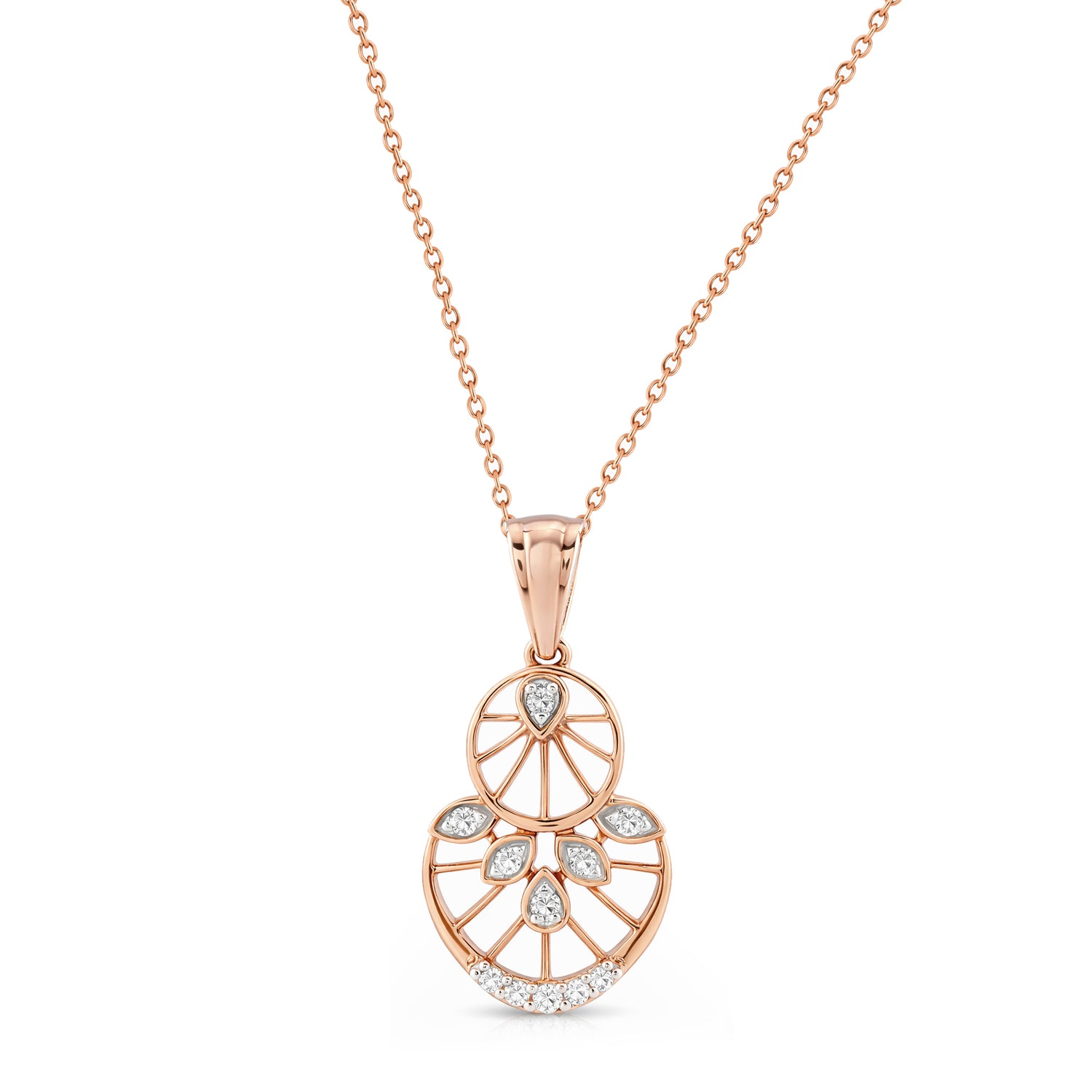 Exquisite Tiered Openwork Filigree Pendant with Elegant Droplet Inspired Accents