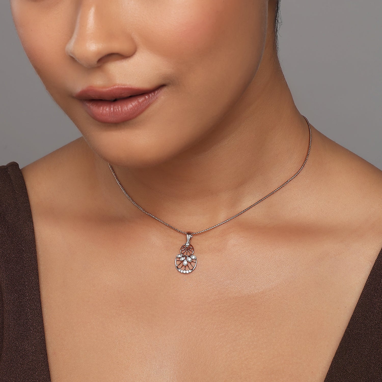 Exquisite Tiered Openwork Filigree Pendant with Elegant Droplet Inspired Accents