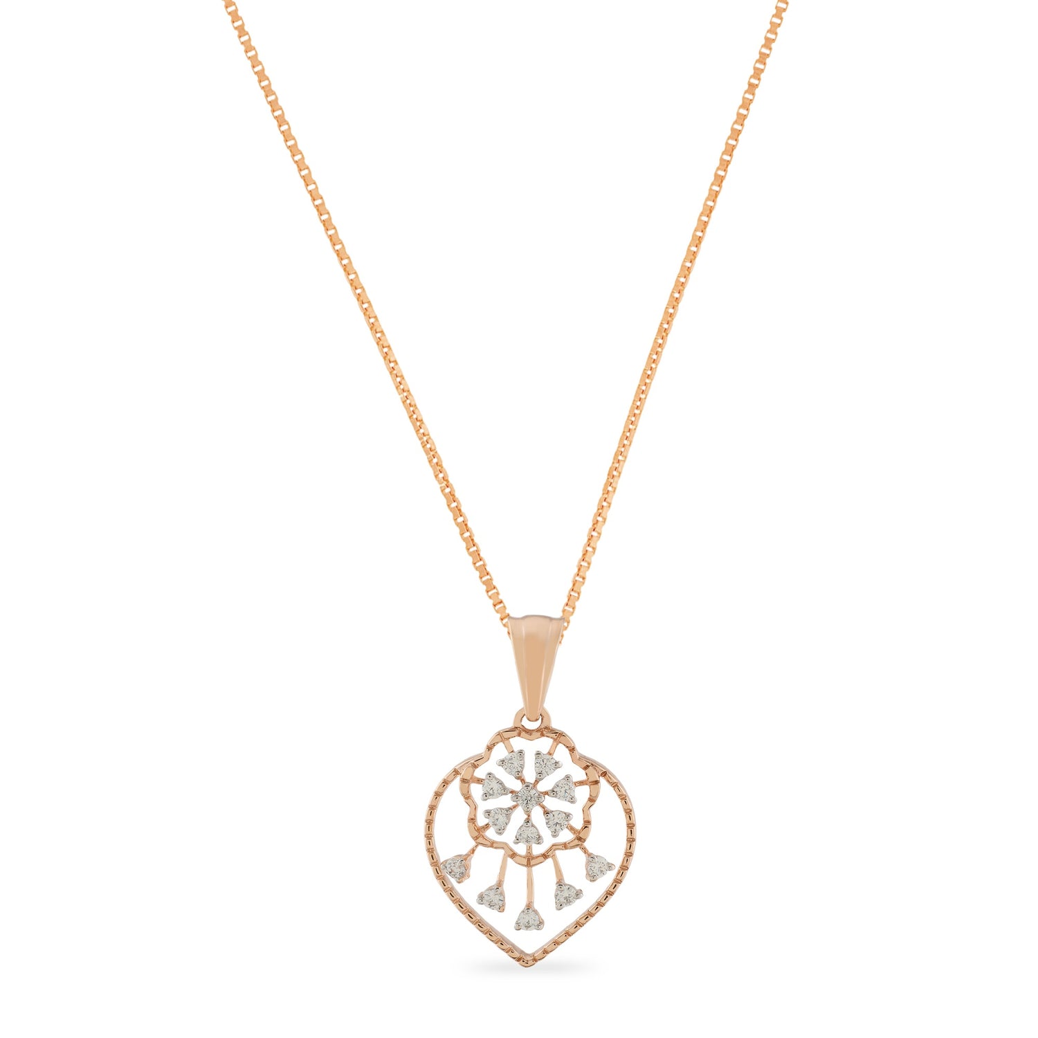 Radiant Floral Teardrop Pendant of Timeless Charm
