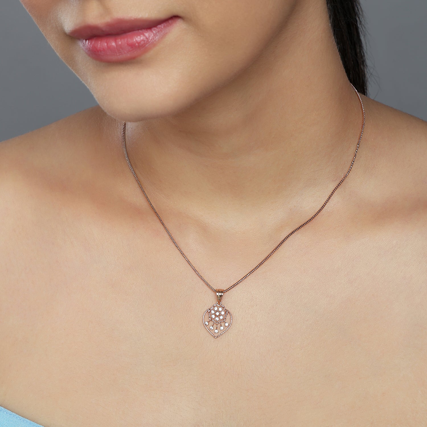 Radiant Floral Teardrop Pendant of Timeless Charm