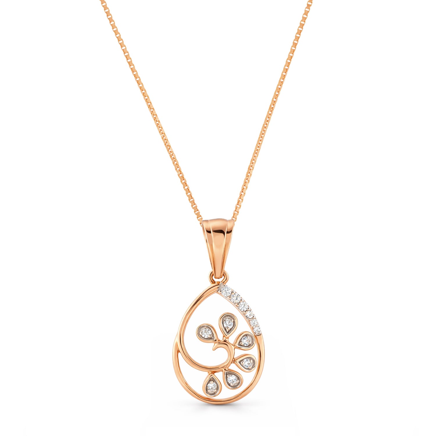 Graceful Teardrop Swirl Pendant With Delicate Contemporary Elegance