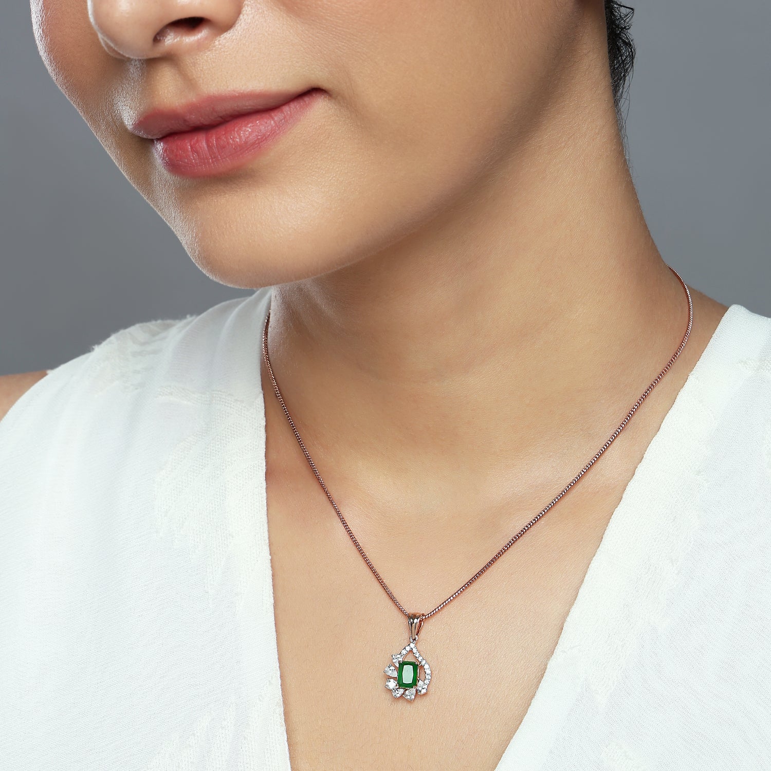 Enchanted Emerald-Cut Inspired Pendant of Timeless Elegance