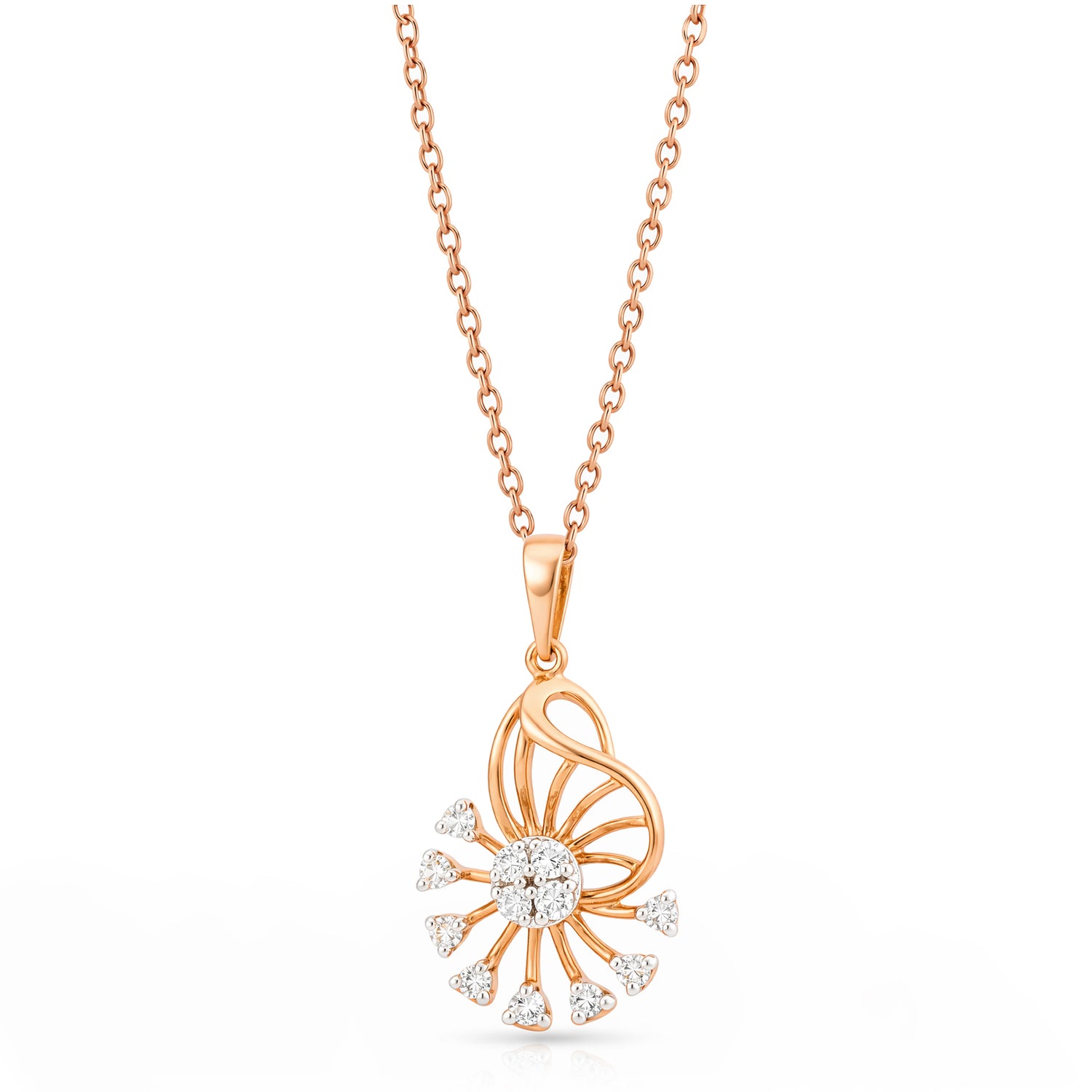 Elegant Whispering Petals Floral Pendant For Timeless Graceful Charm