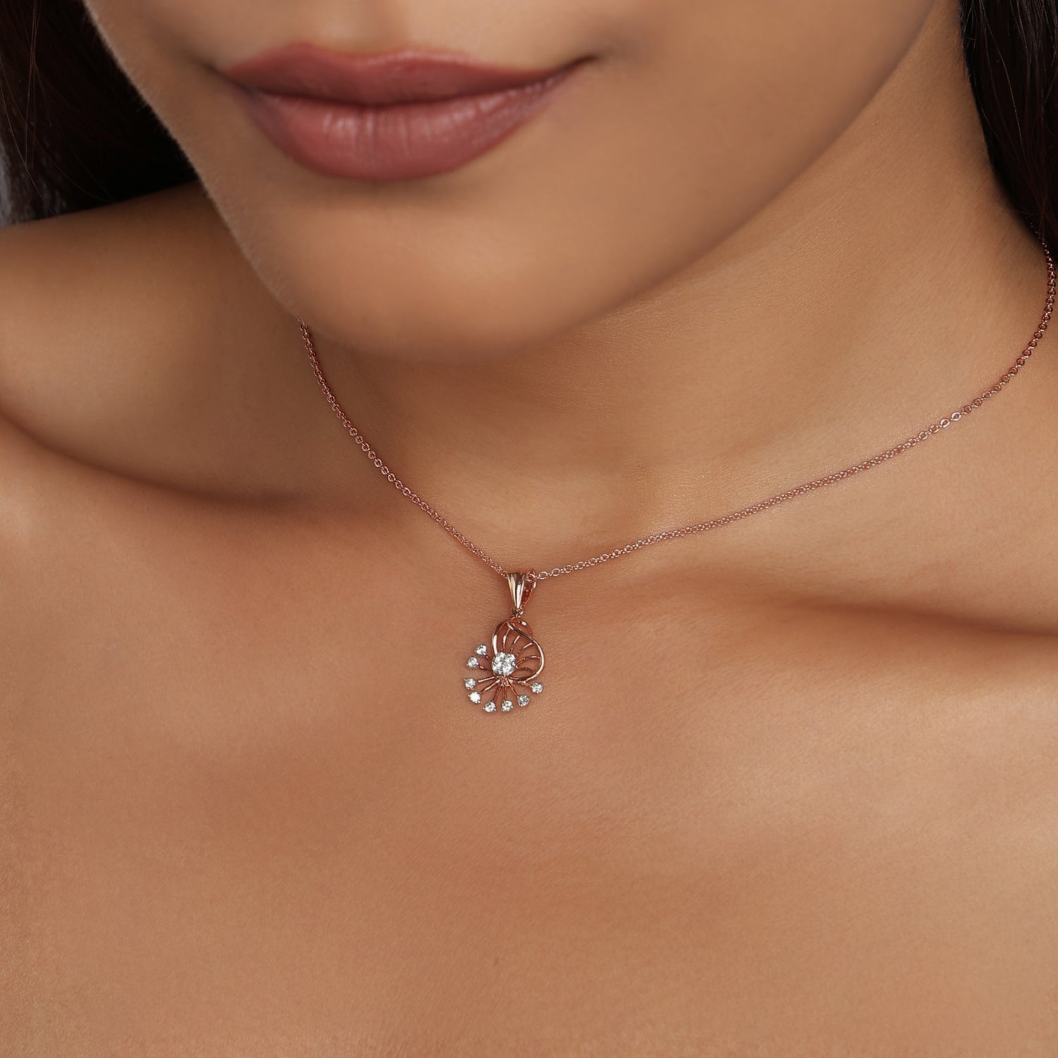 Elegant Whispering Petals Floral Pendant For Timeless Graceful Charm