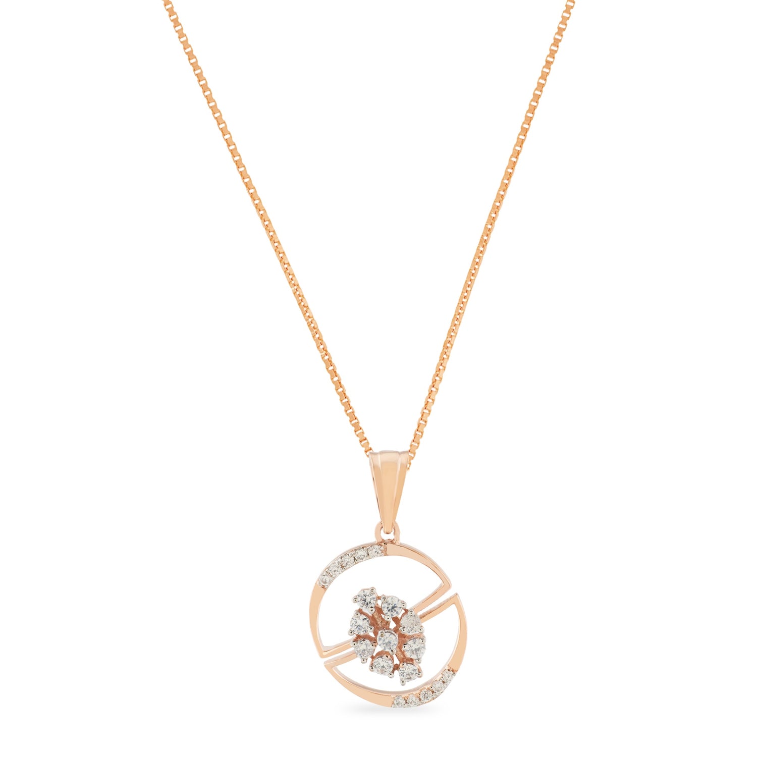 Celestial Bloom Circle Pendant for Modern Grace