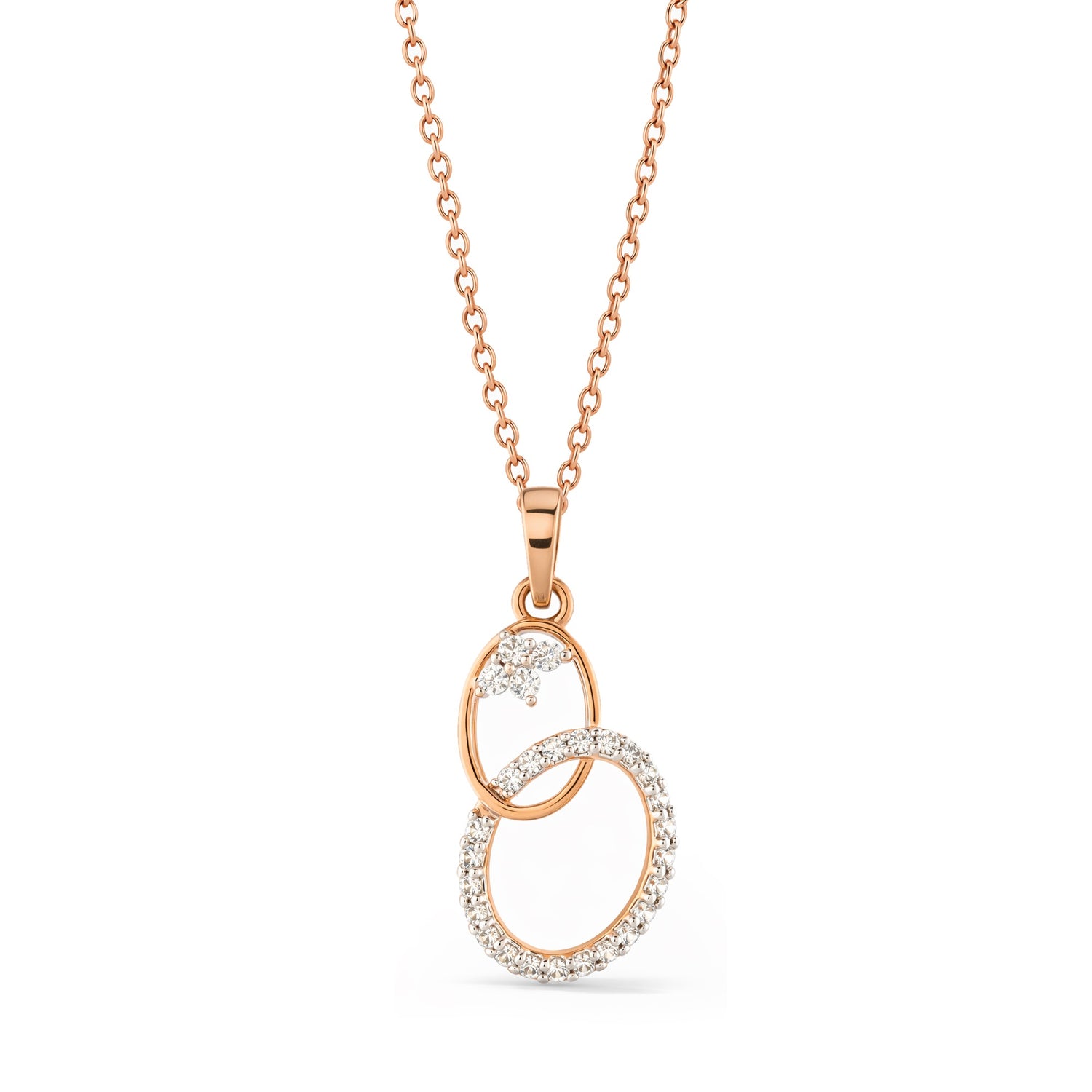 Eternal Intertwined Circles Pendant of Modern Romance