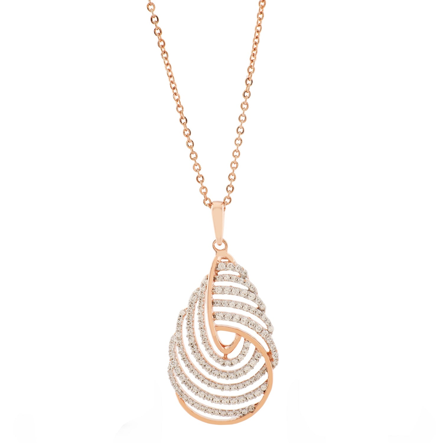 Eternal Intertwined Teardrop Pendant of Grace and Harmony