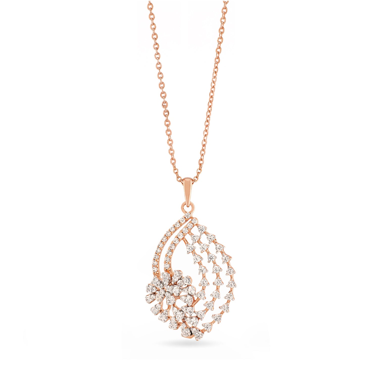 Radiant Swirl Floral Pendant with Layered Motion