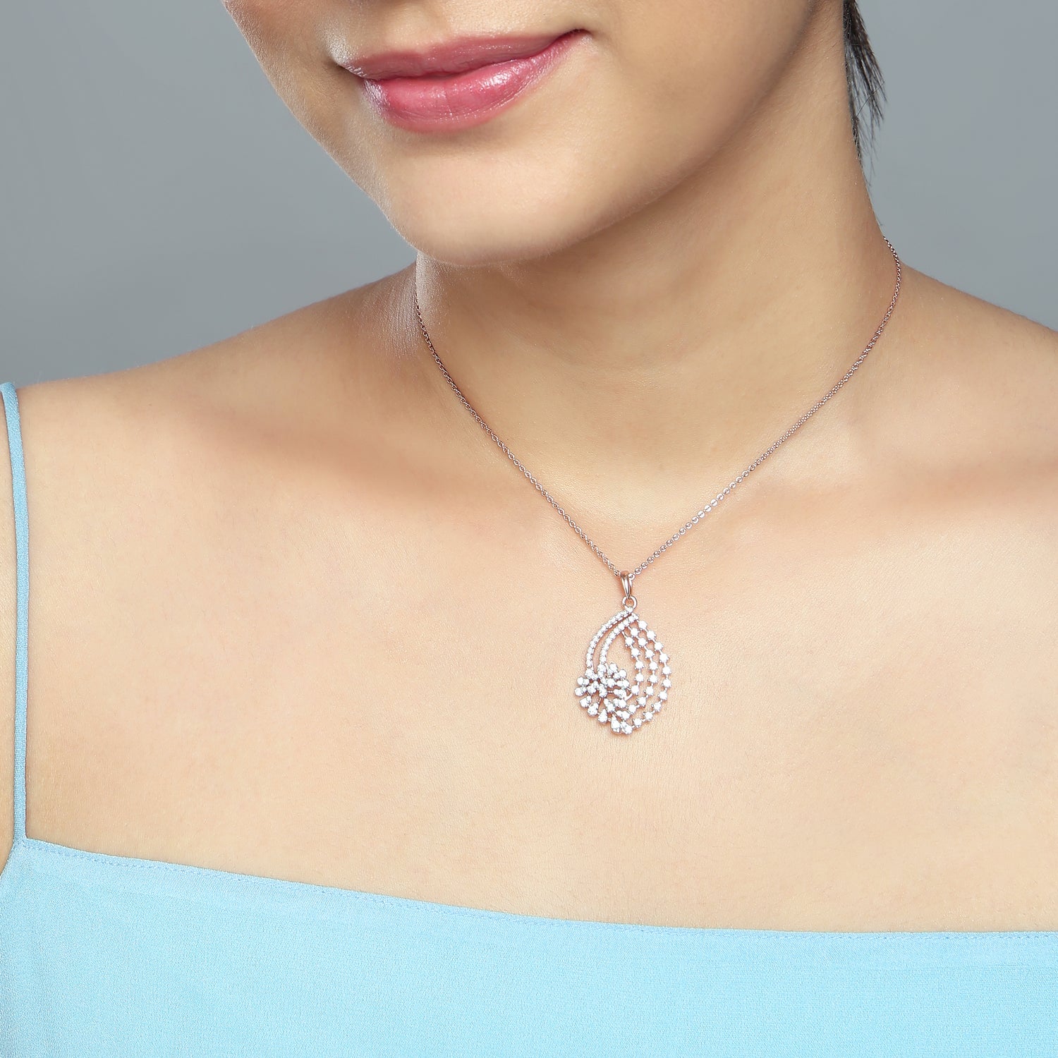Radiant Swirl Floral Pendant with Layered Motion