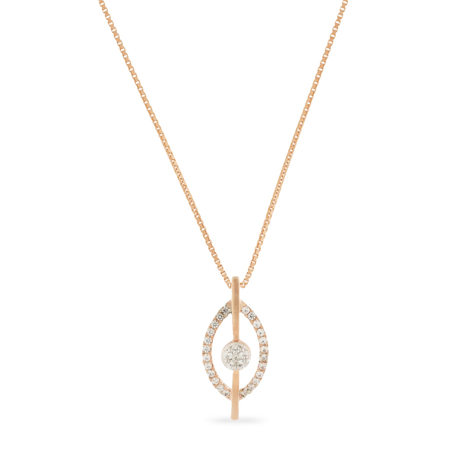 Ethereal Eye Motif Pave Pendant for Modern Grace