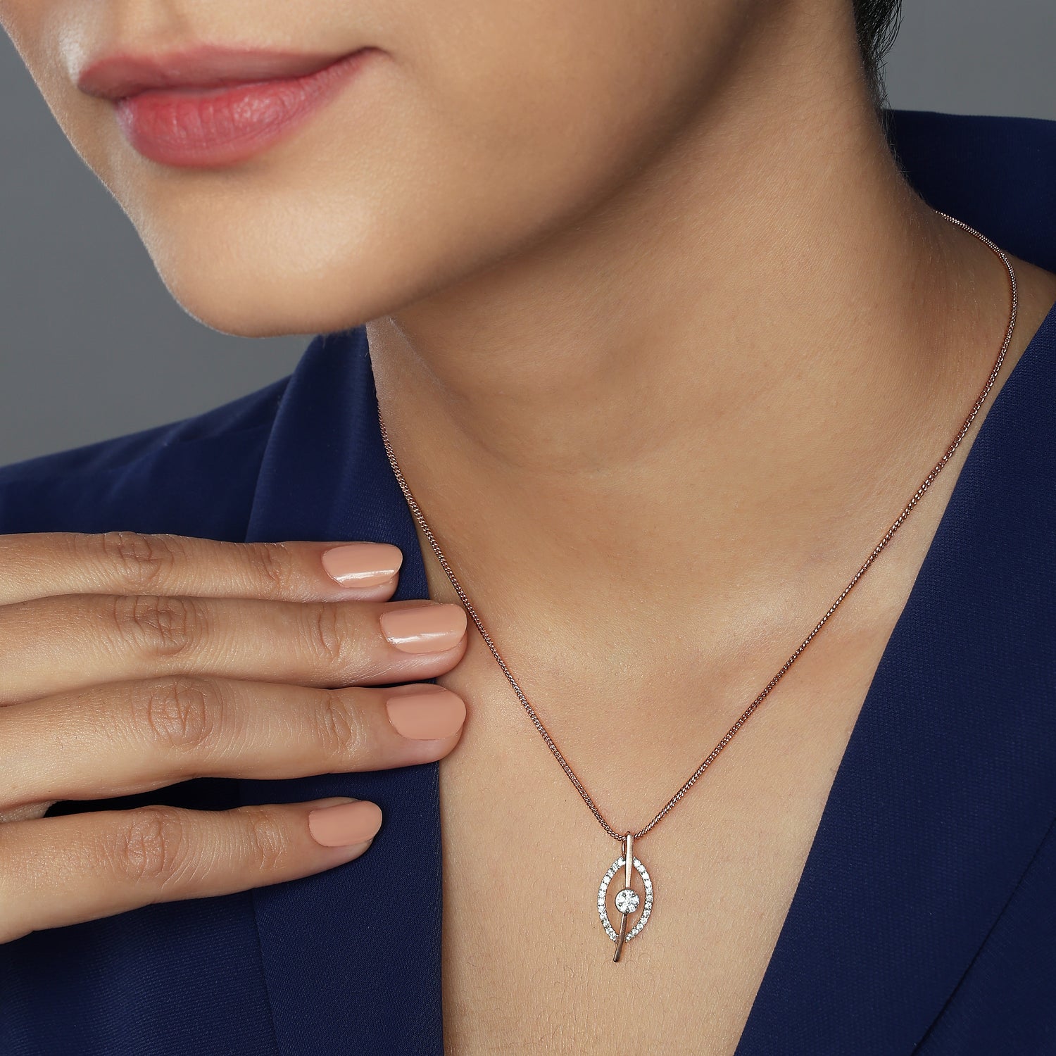 Ethereal Eye Motif Pave Pendant for Modern Grace