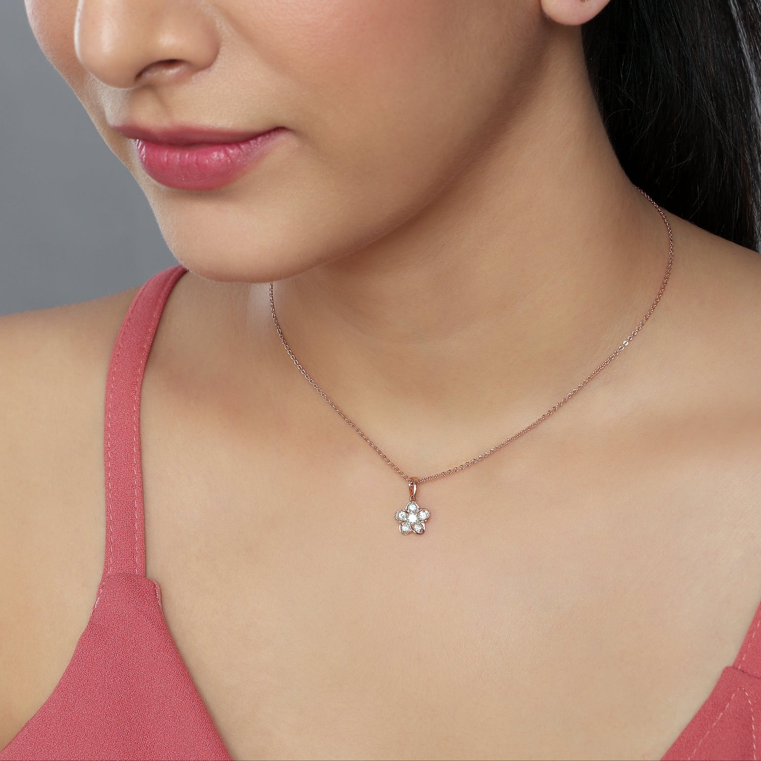 Petaled Blossom Pendant with Timeless Floral Grace
