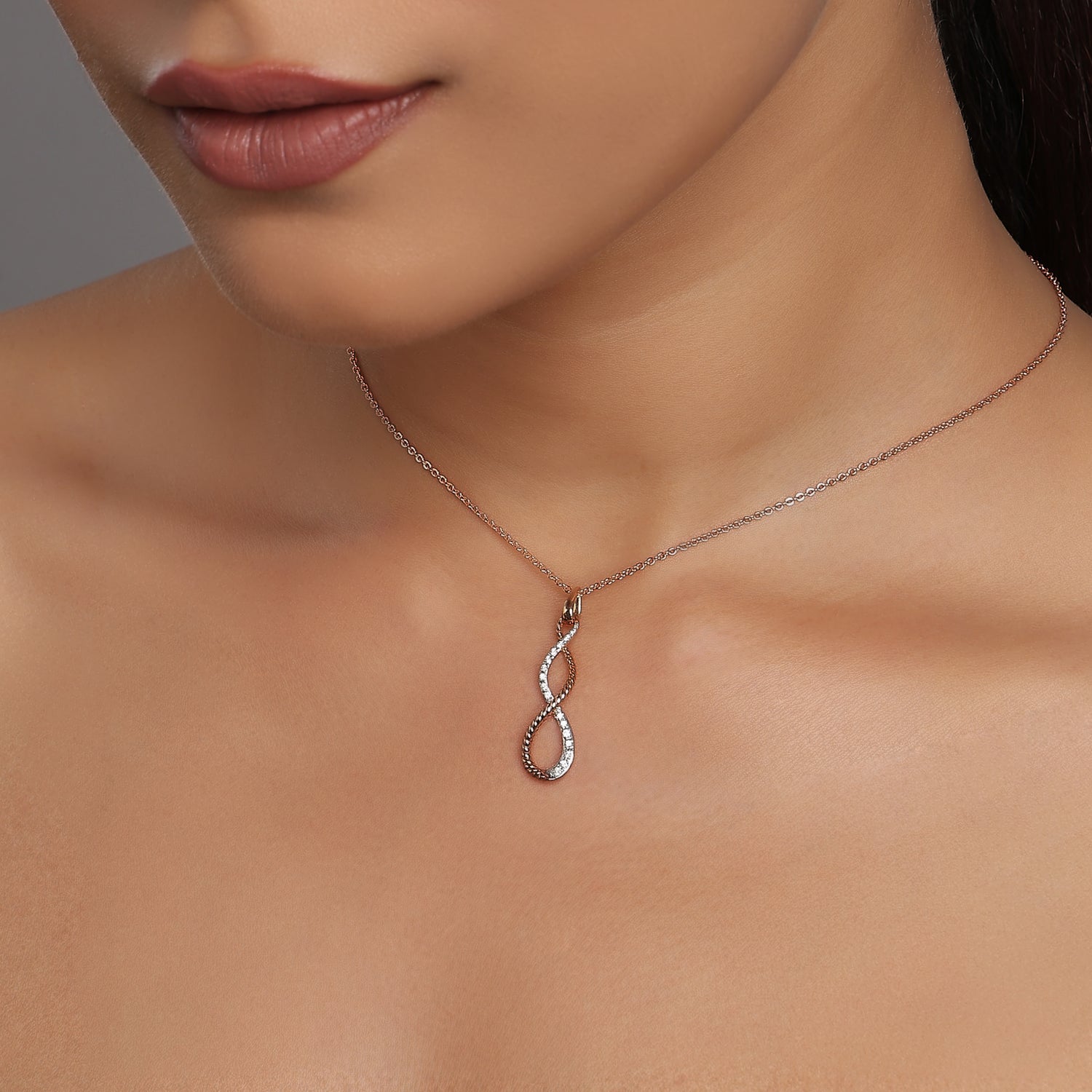 Elegant Twisted Infinity Drop Pendant For A Lifetime Of Love