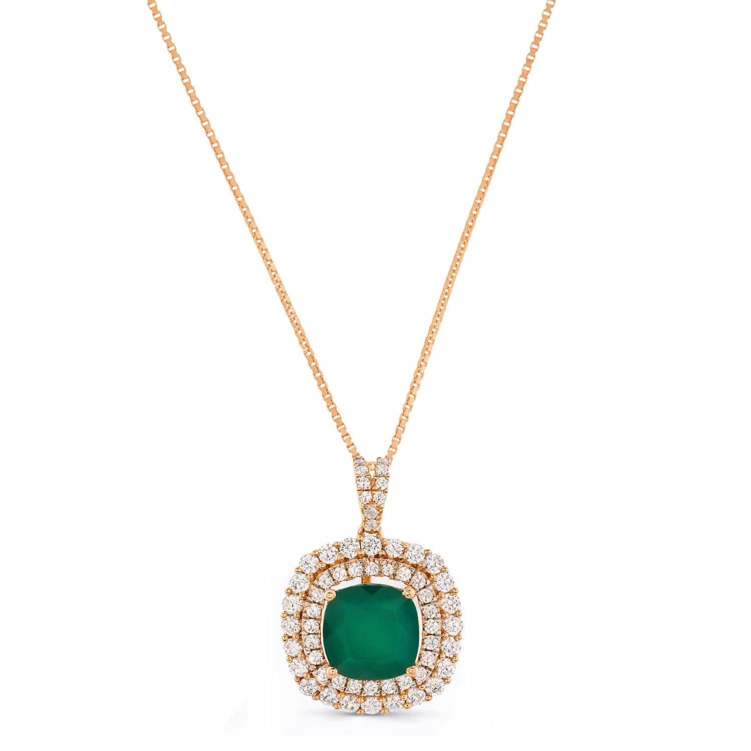 A Majestic Cushion Halo Pendant with Refined Grandeur