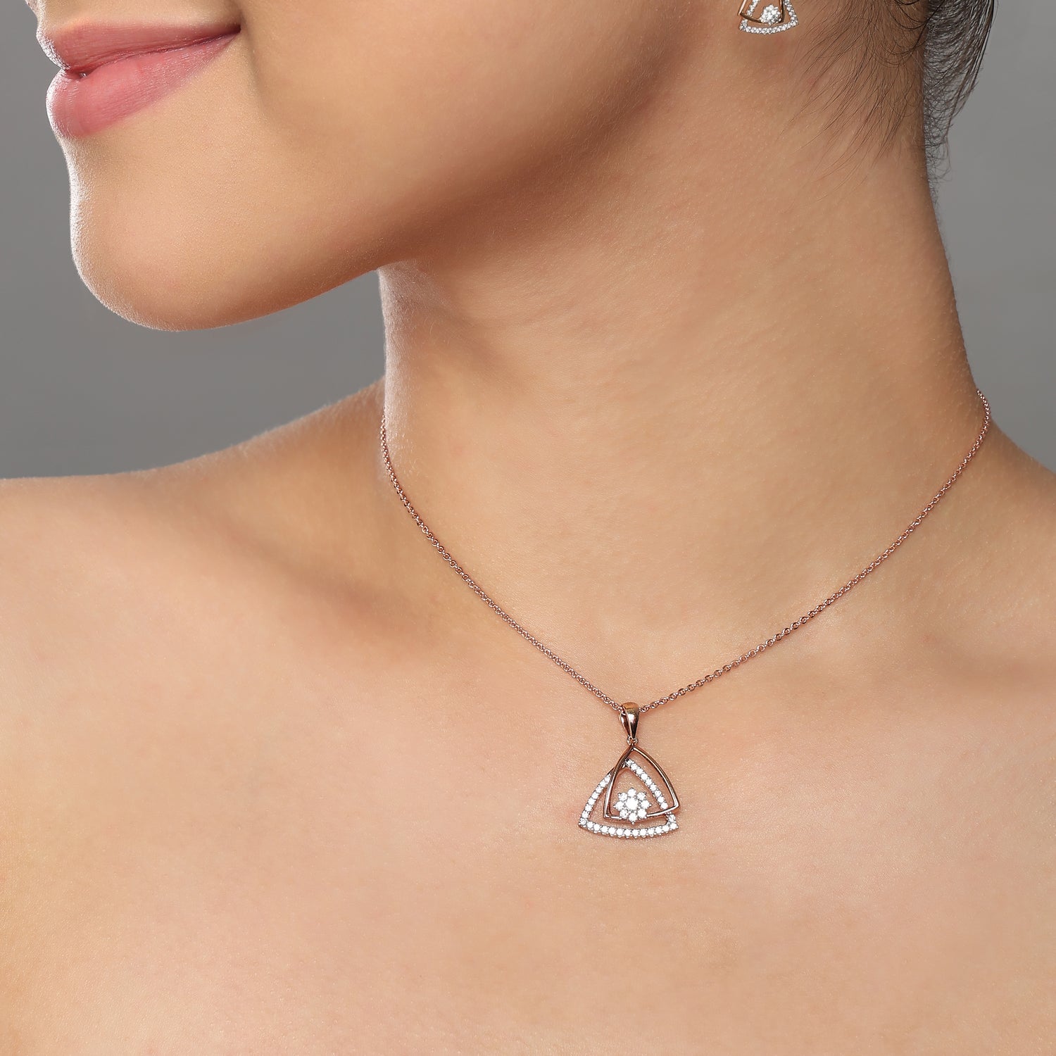 Celestial Geometry Pendant with Starburst Sparkle and Modern Elegance