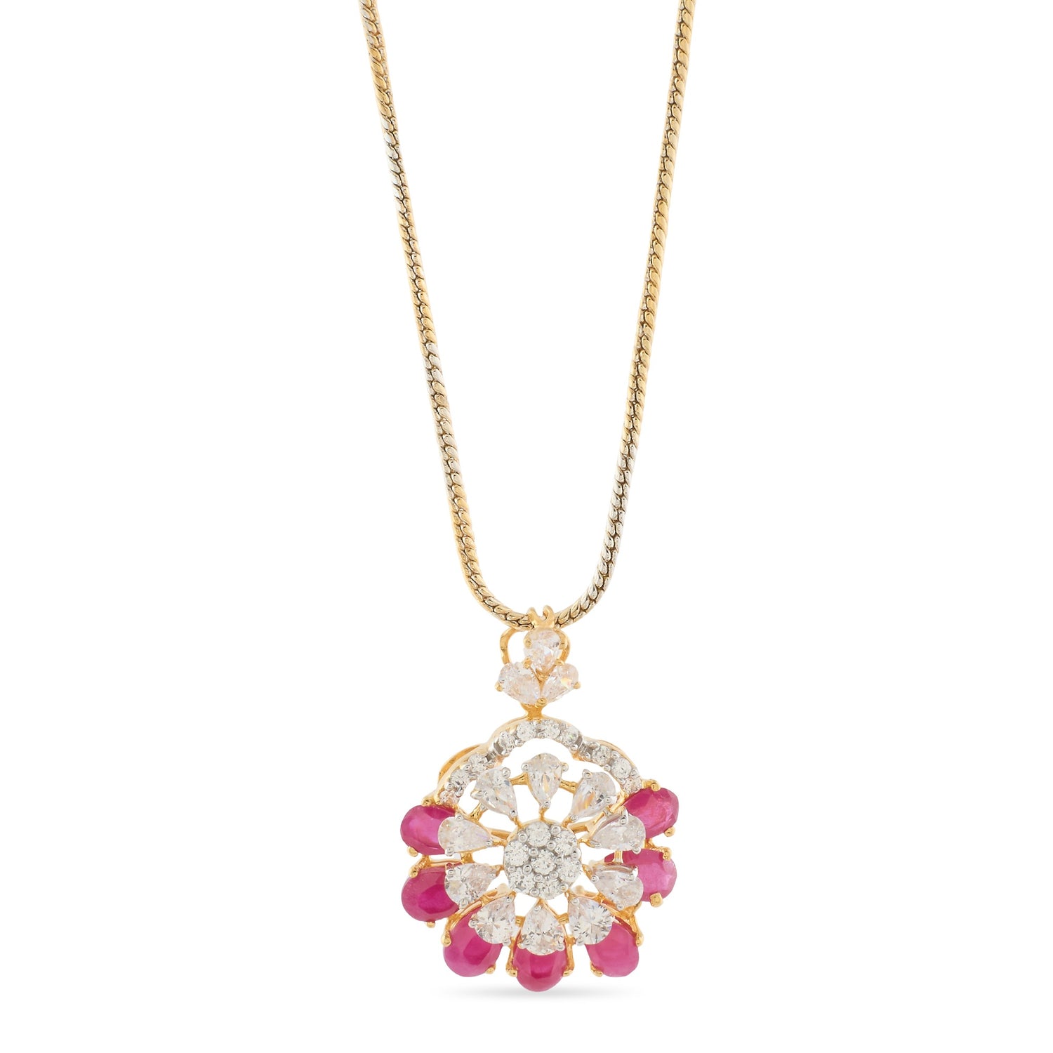 Eternal Floral Radiance Pendant for Graceful Celebrations