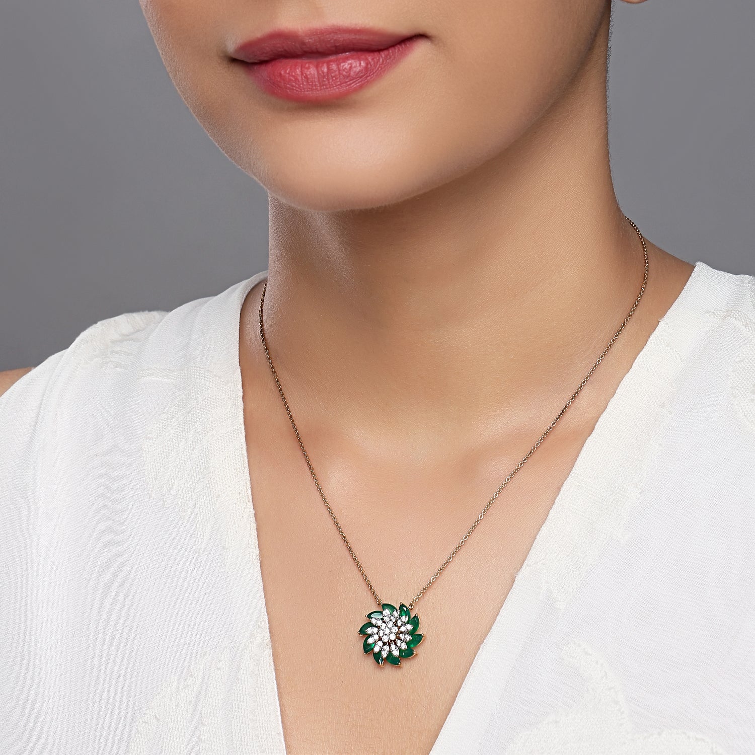 Whispering Garden Bloom Pendant of Timeless Grace