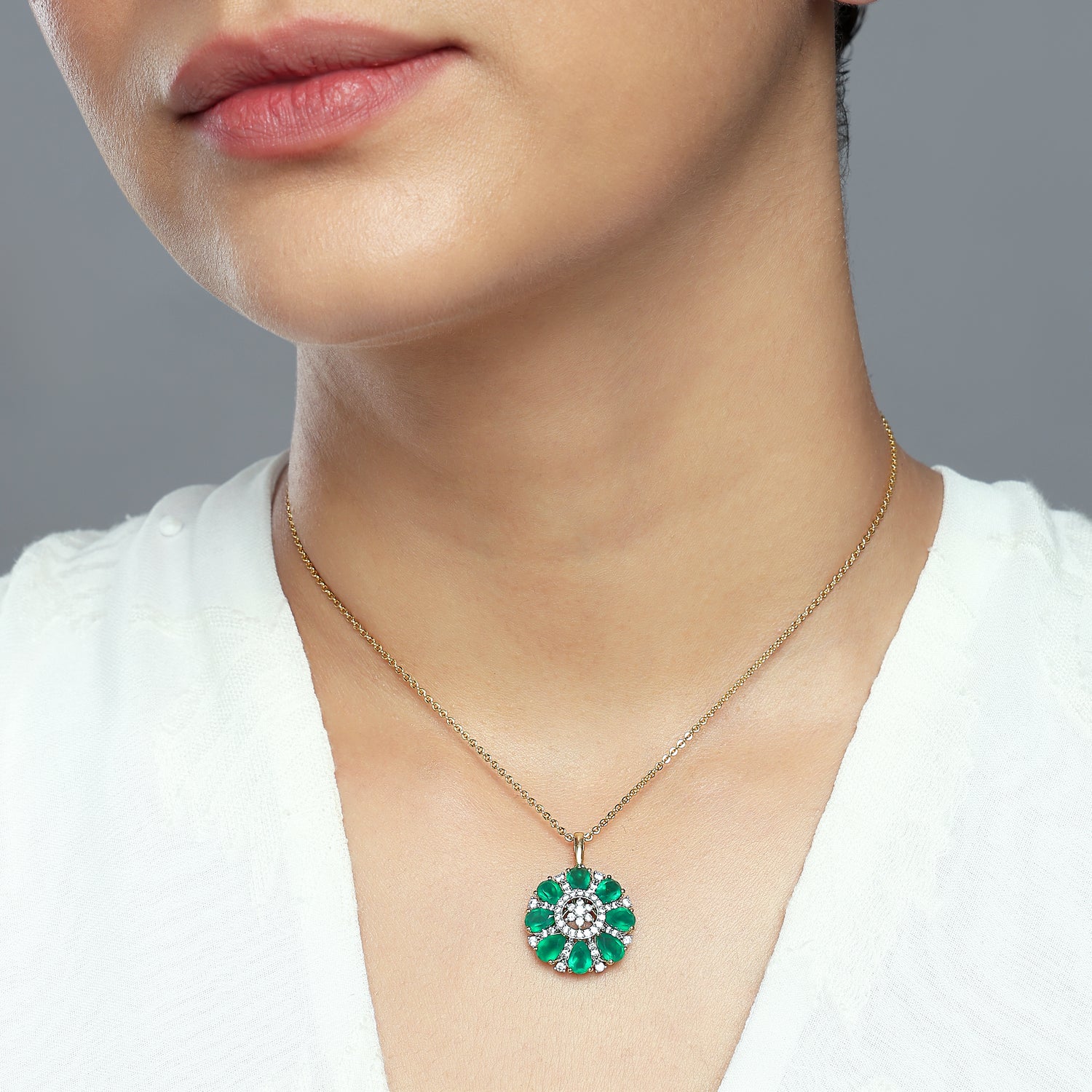Garden Bloom Pendant Inspired by Regal Floral Harmony