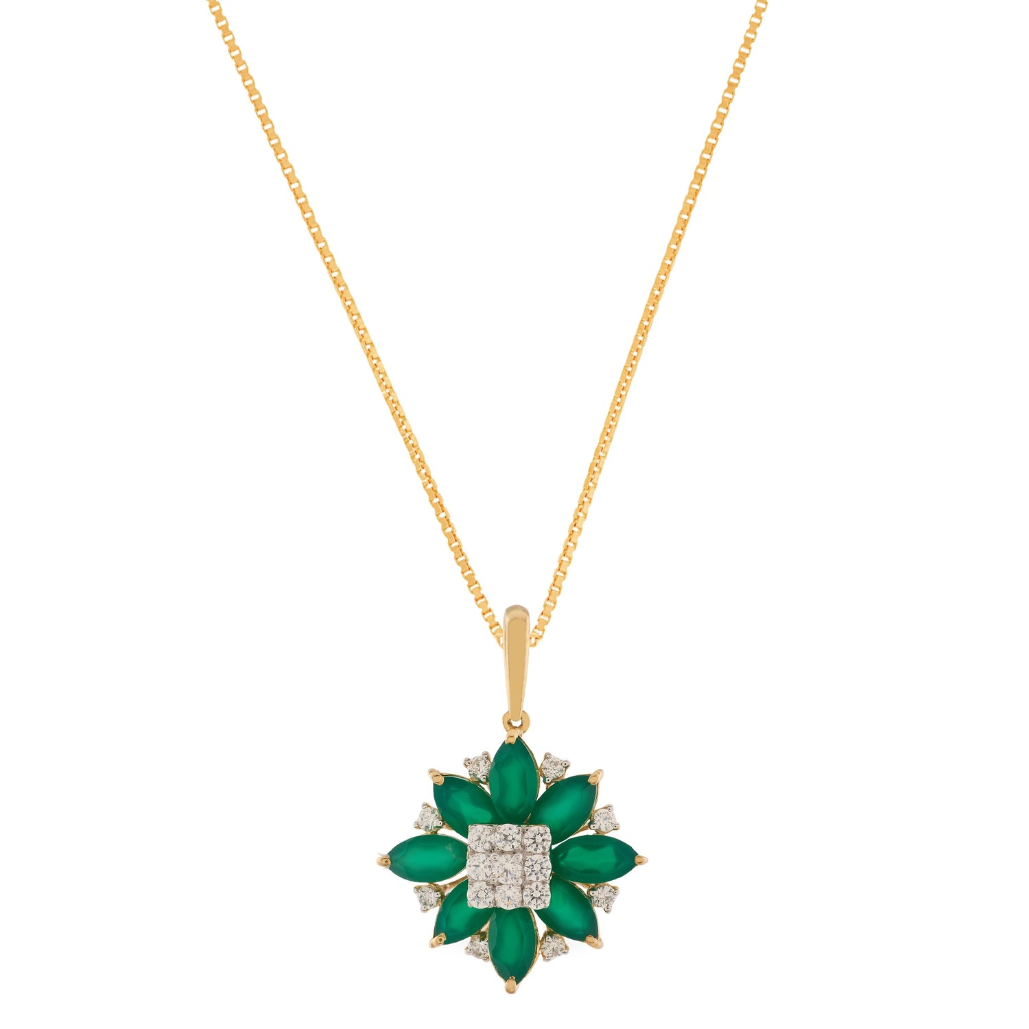 Radiant Floral Starburst Pendant with Timeless Elegance