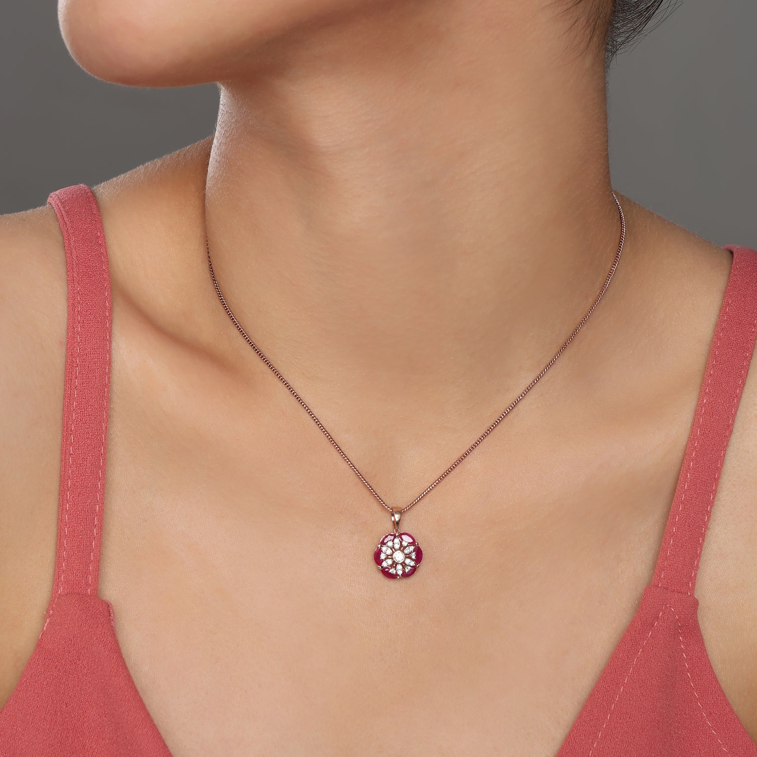 Romantic Floral Blossom Pendant for Timeless Celebrations