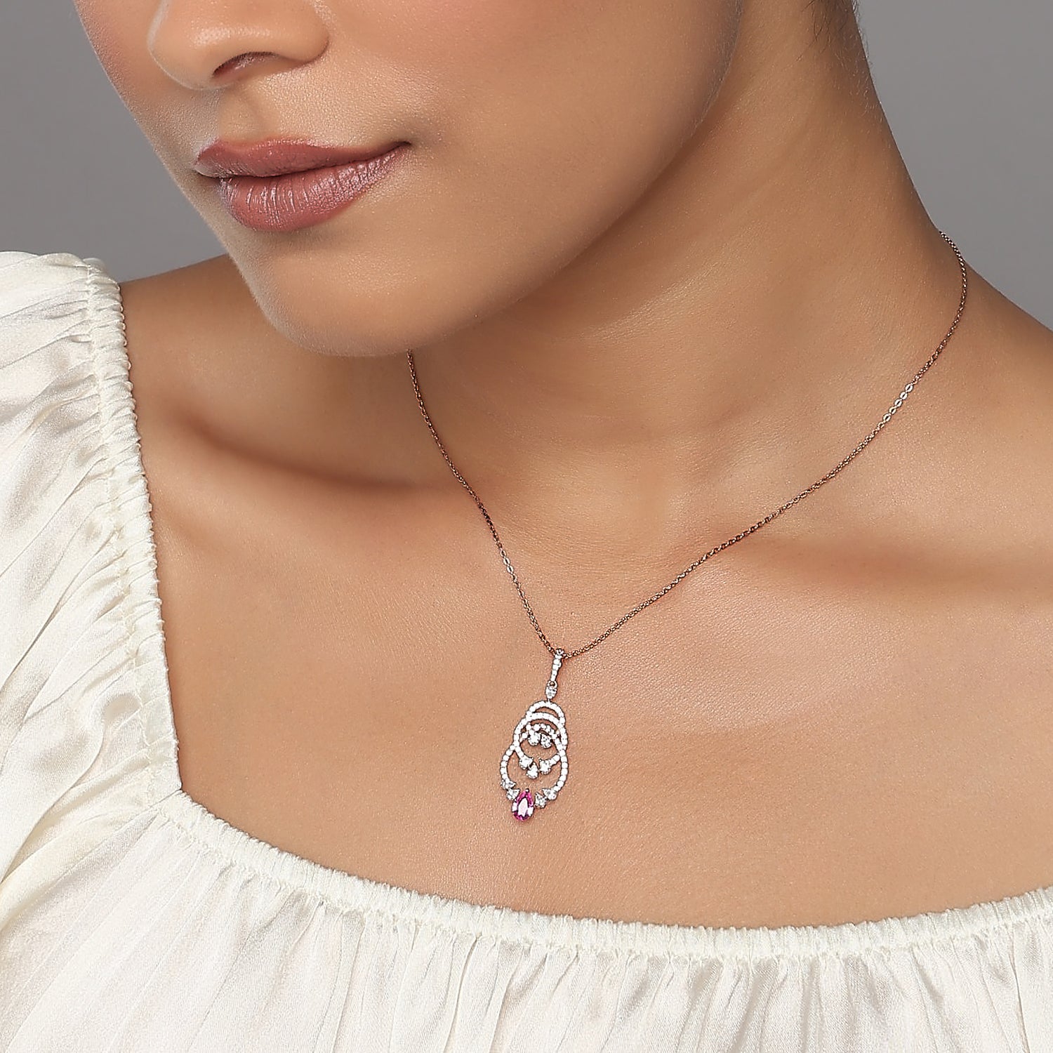 Celestial Bloom Drop Pendant for Elegant Celebrations