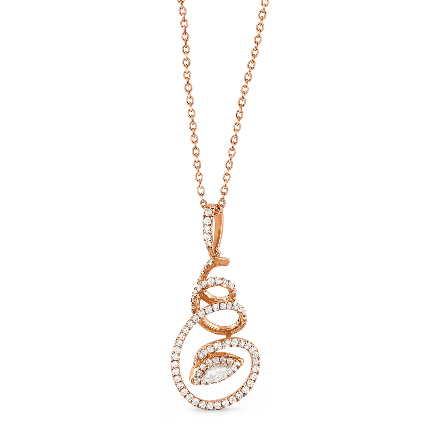 Graceful Swirl Drop Pendant for Modern Elegance