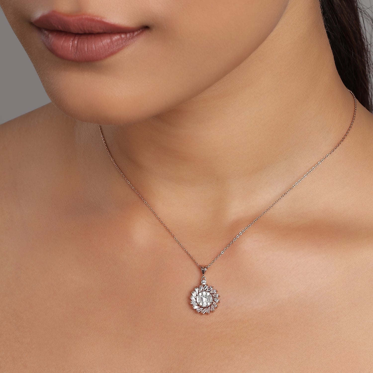 Elegant Radiant Floral Starburst Pendant for Timeless Romantic Sophistication