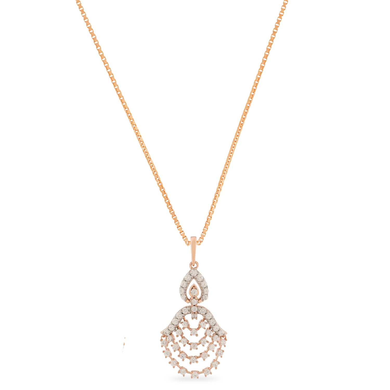 Layered Floral Chandelier Pendant with Graceful Arched Silhouette
