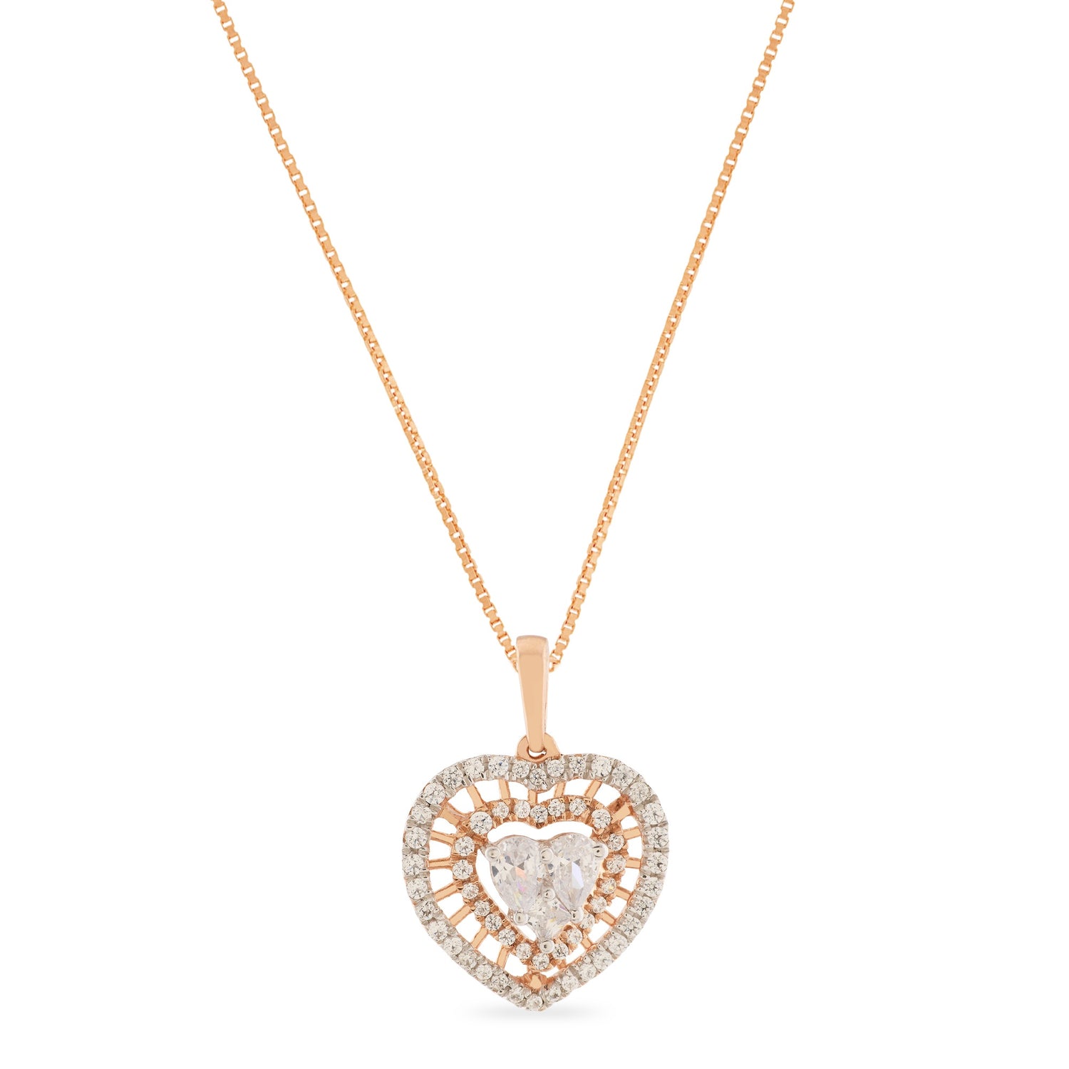 A Romantic Heart Halo Pendant Celebrating Timeless Love