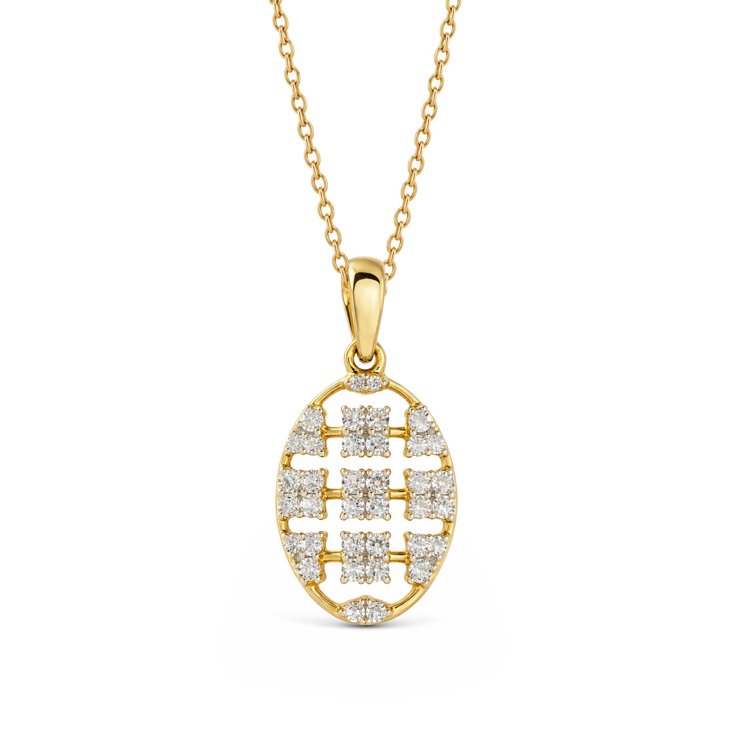 A Graceful Oval Floral Pendant Designed for Timeless Charm