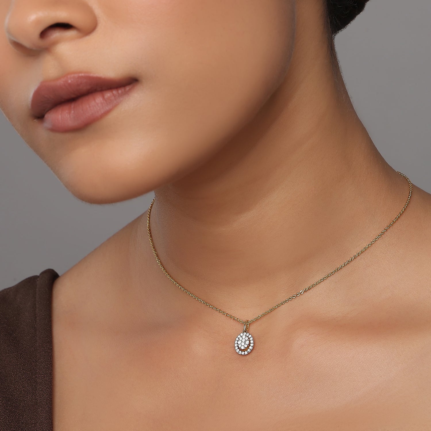 Radiant Floral Halo Pendant with Sparkling Cluster Center