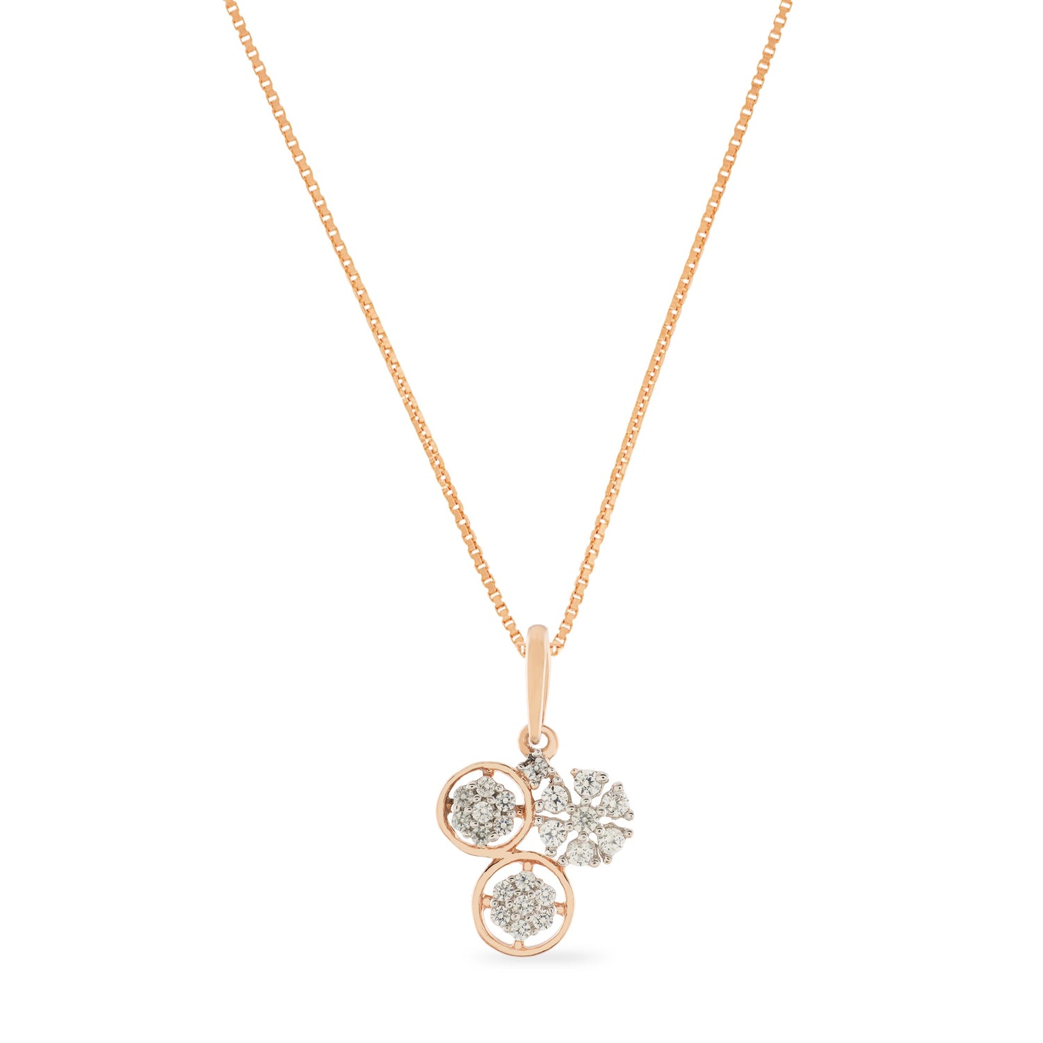 Charming Floral Cluster Pendant With Playful Sparkling Elegance