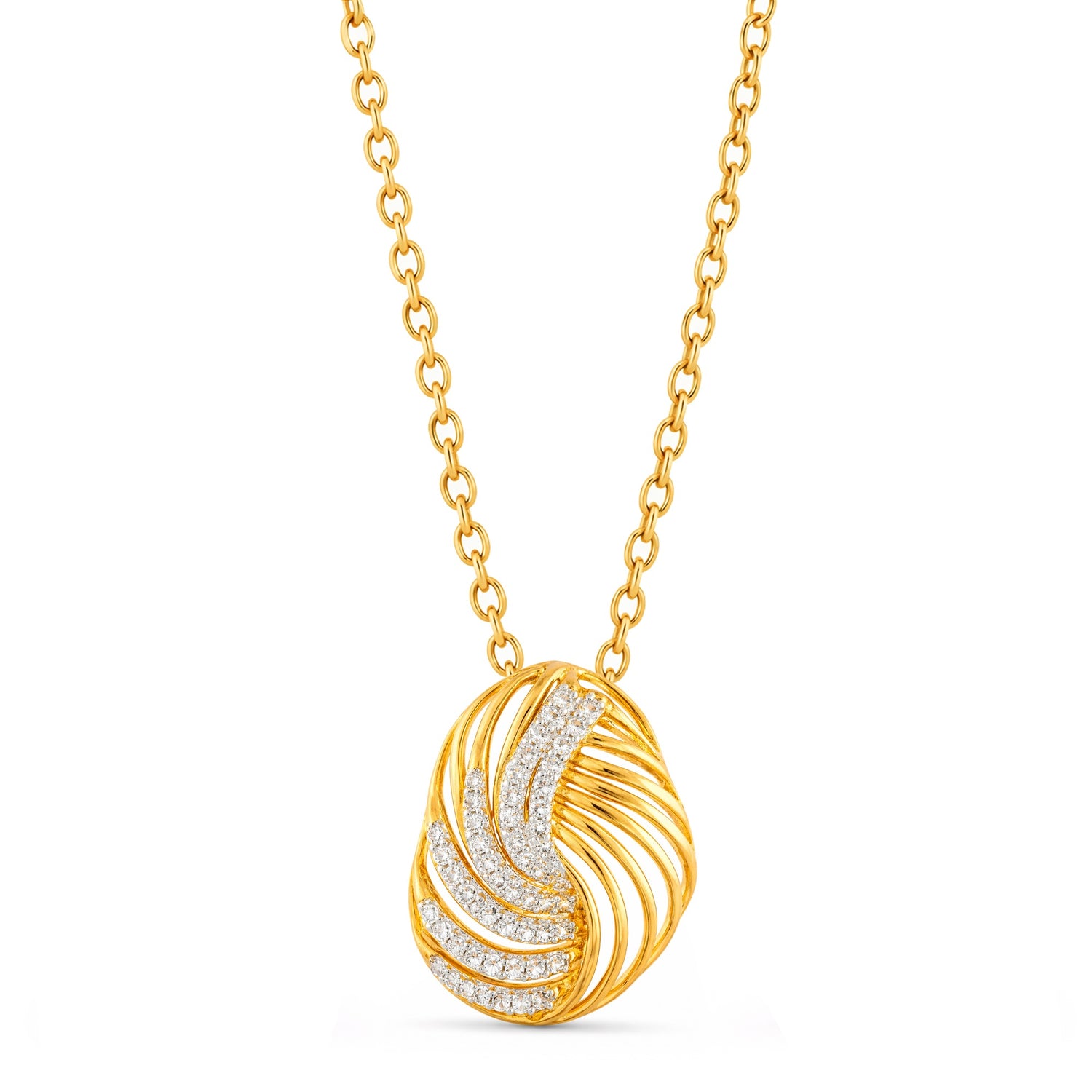 Luminous Flowing Wave Pendant of Contemporary Grace