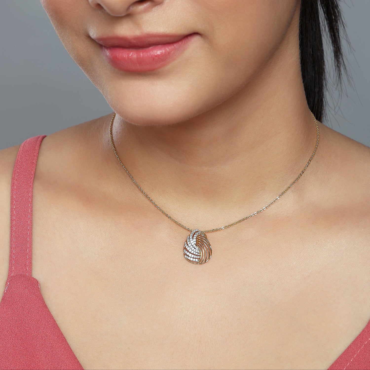 Luminous Flowing Wave Pendant of Contemporary Grace