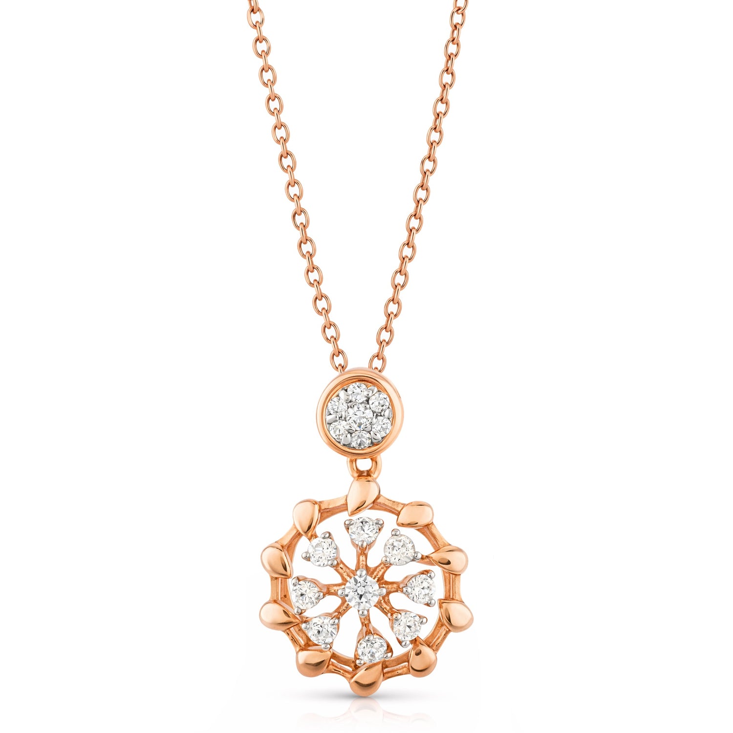 Radiant Floral Circle Pendant With Timeless Festive Charm