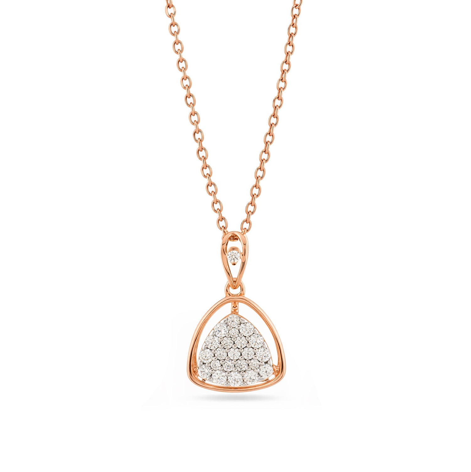 Soft Radiance Triangular Pave Pendant for Everyday Grace