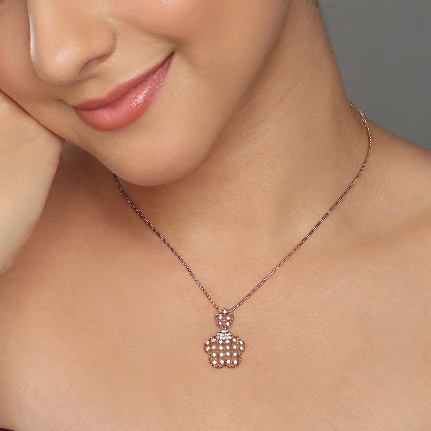 Layered Floral Lattice Pendant of Graceful Elegance