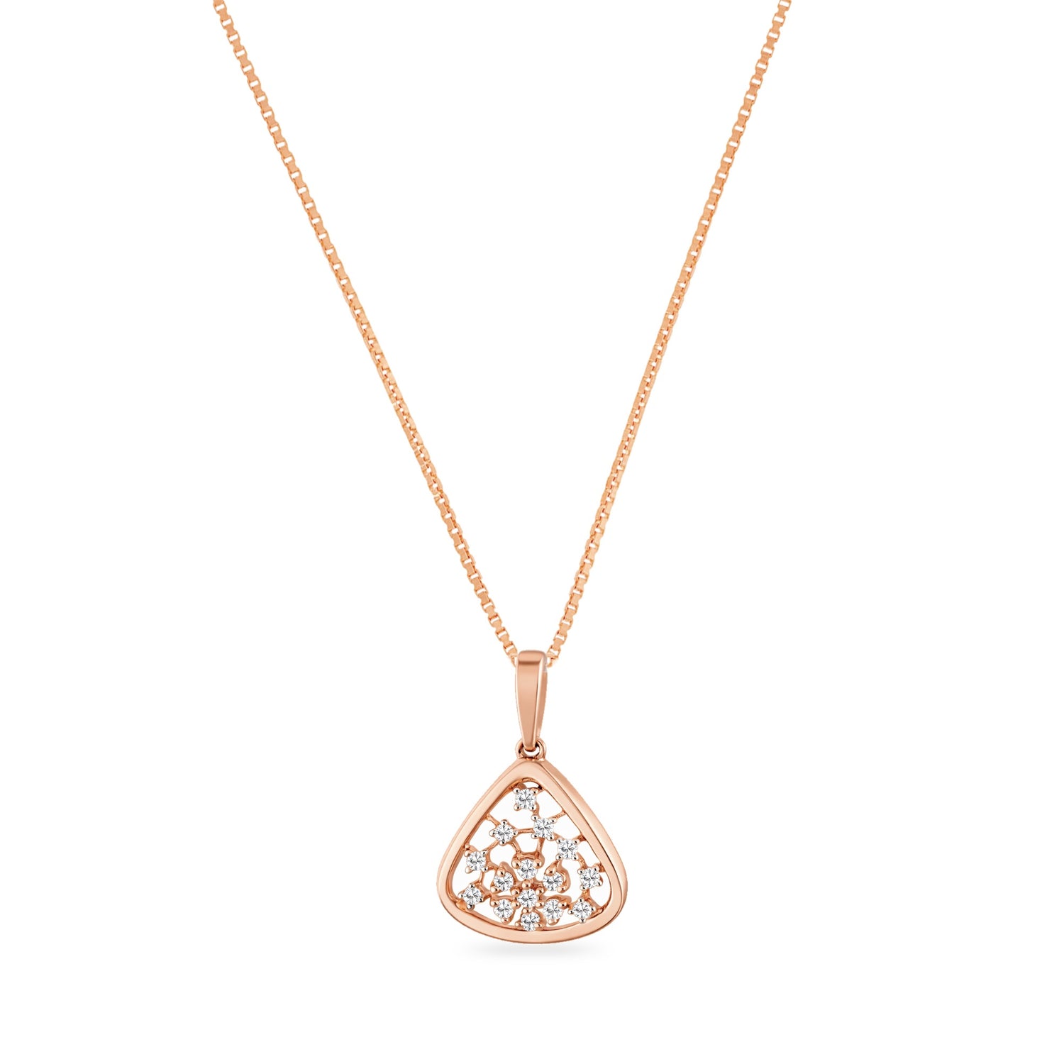 Radiant Openwork Teardrop Pendant With Classic Floral Geometry